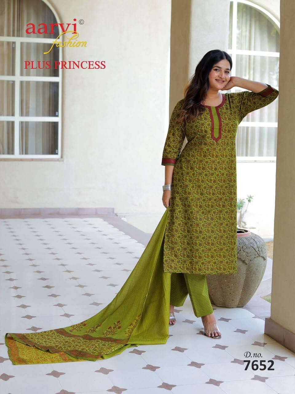 Aarvi Fashion Plus Princess Vol 6 Pure Cotton Readymade Suits 8 Pcs Catalog