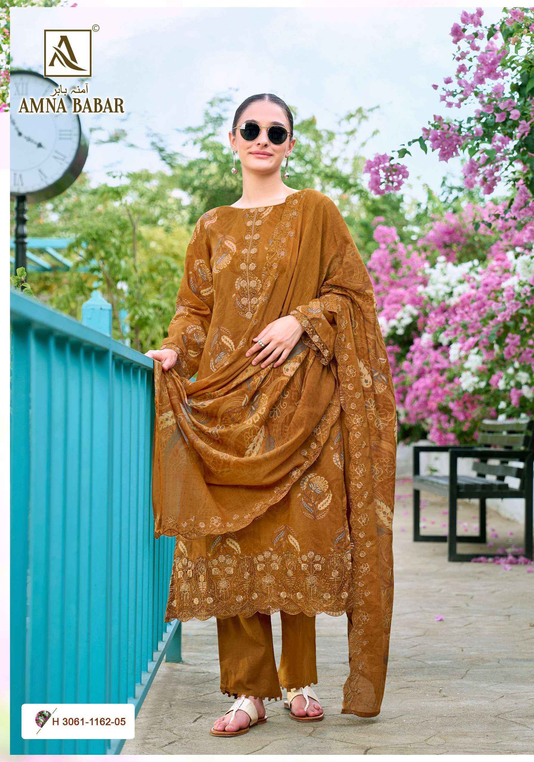 Alok Amna Babar Cambric Cotton Salwar Kameez _ Surat Wholesale Market Price ( 6 Pcs Catalog )