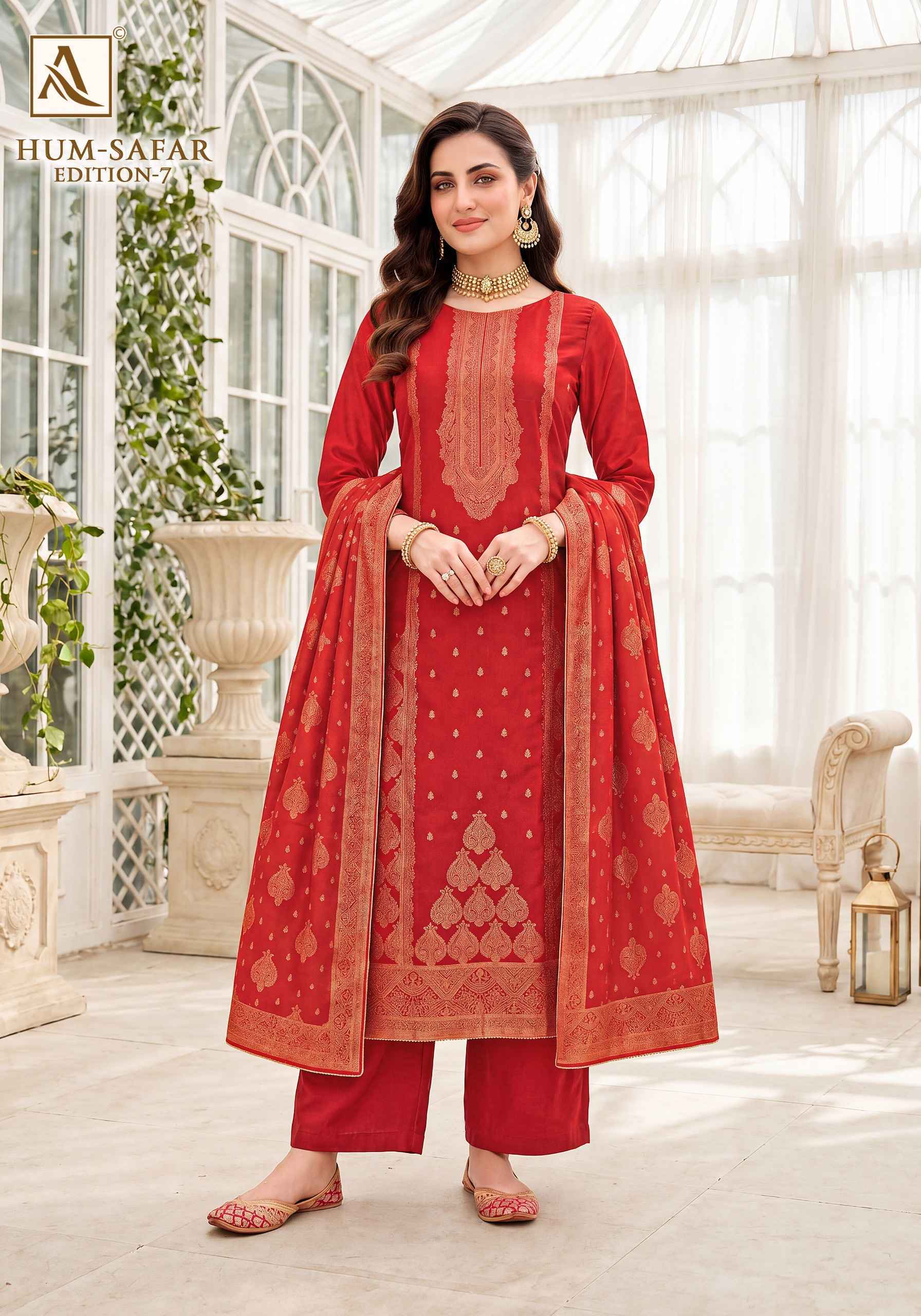 Alok Hum-Safar Edition 7 Viscose Maslin Salwar Kameez _ Surat Wholesale Market Price ( 6 Pcs Pcs Catalog )