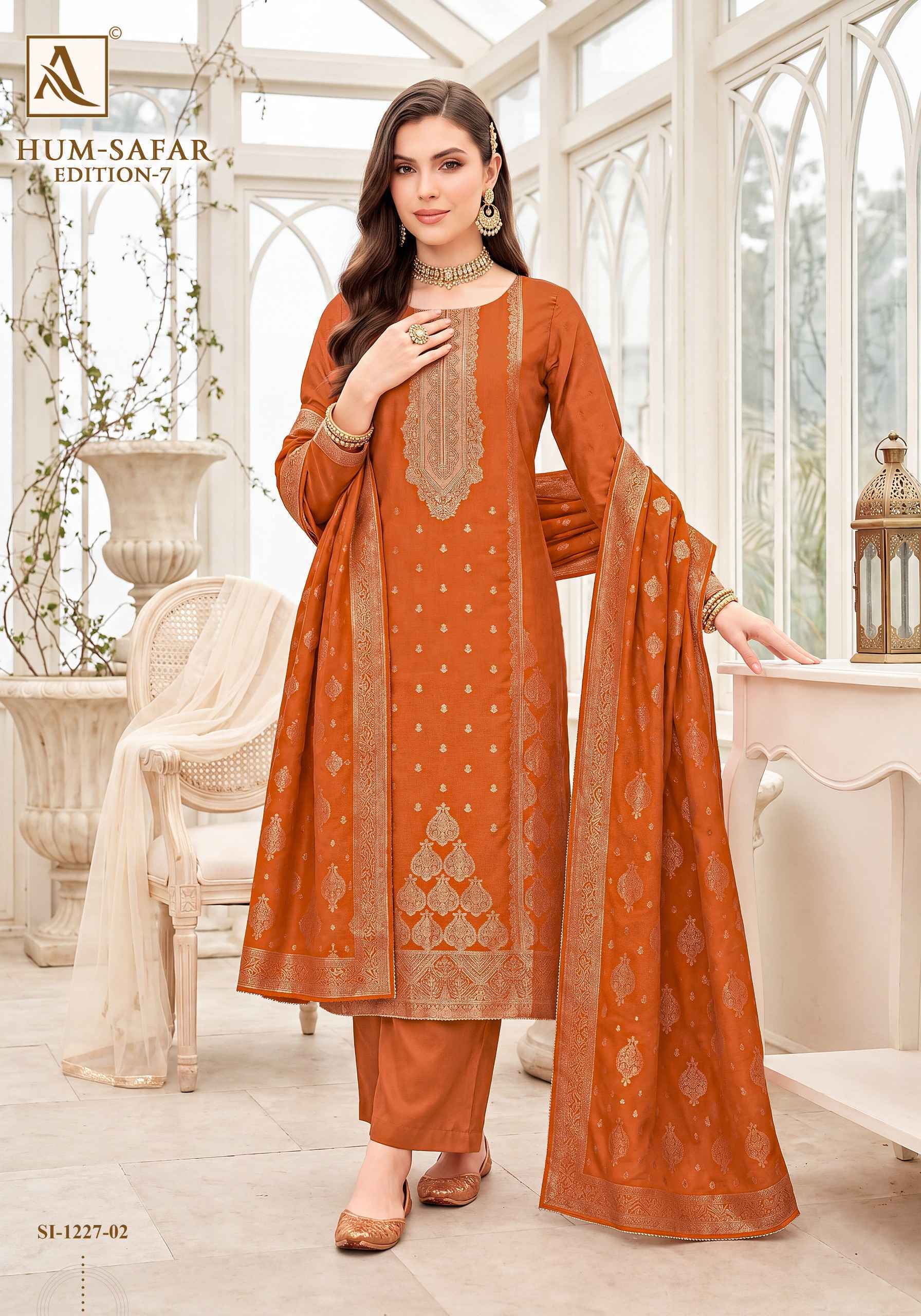 Alok Hum-Safar Edition 7 Viscose Maslin Salwar Kameez _ Surat Wholesale Market Price ( 6 Pcs Pcs Catalog )