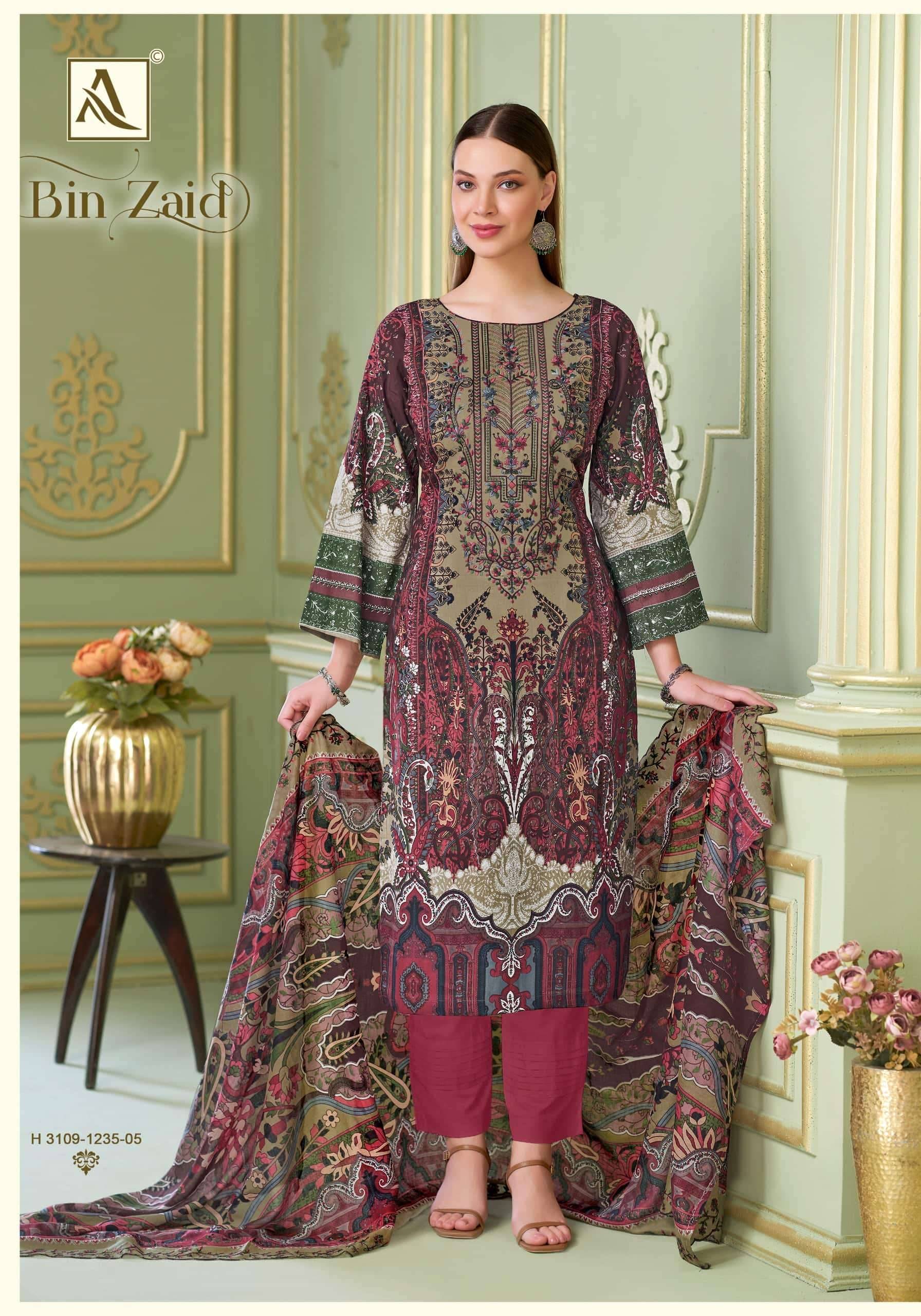 Alok Suit Bin Zaid Premium Cotton Salwar Kameez _ Surat Wholesale Market 8 Pcs Catalog 