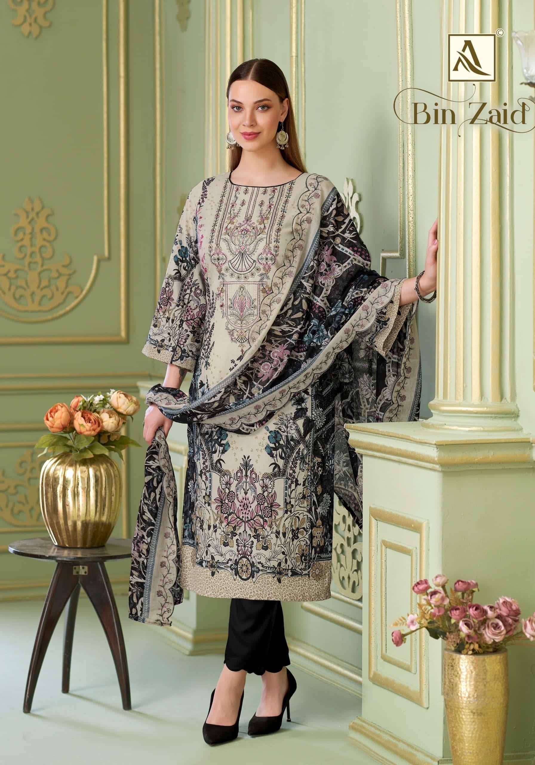 Alok Suit Bin Zaid Premium Cotton Salwar Kameez _ Surat Wholesale Market 8 Pcs Catalog 