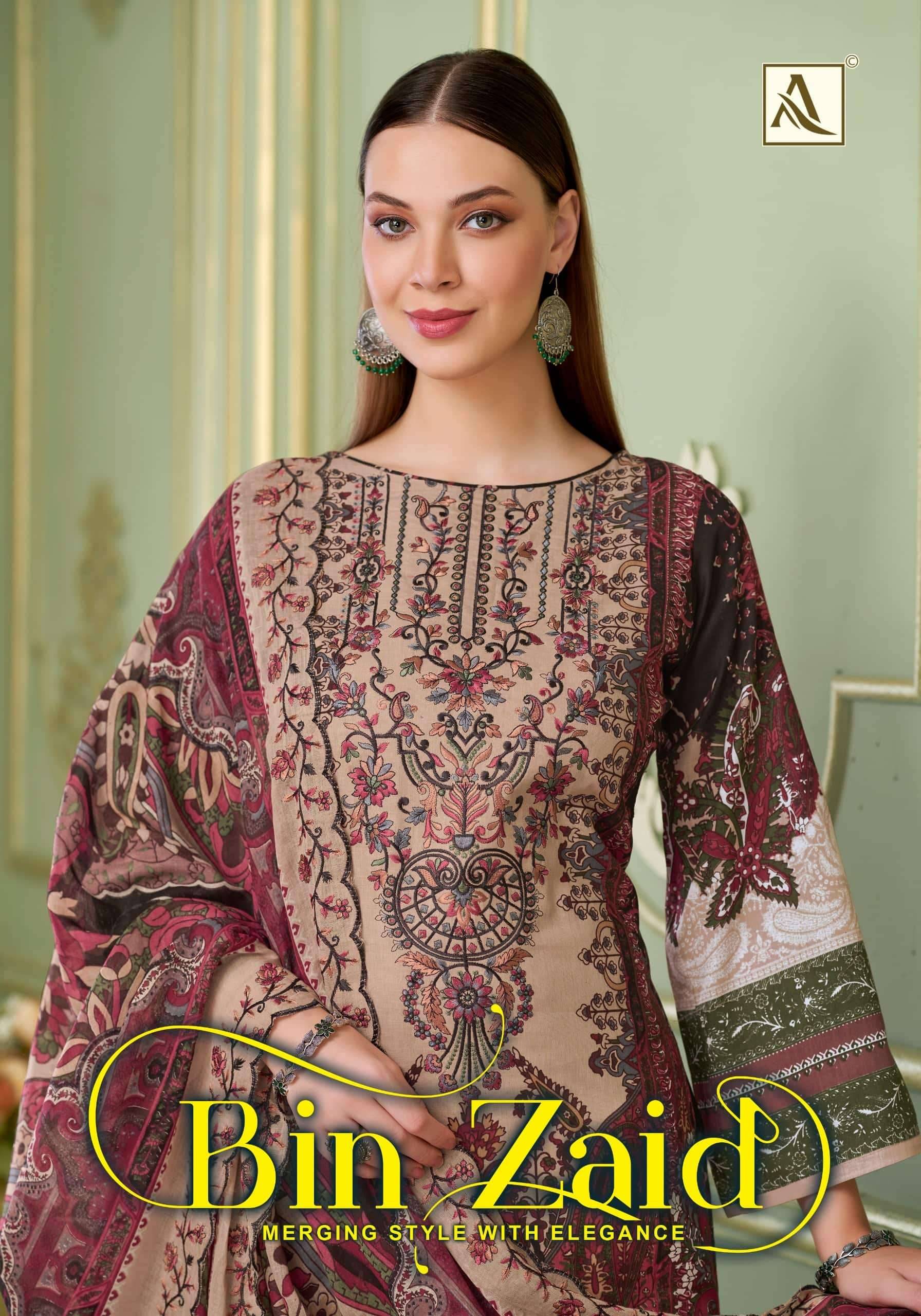 Alok Suit Bin Zaid Premium Cotton Salwar Kameez _ Surat Wholesale Market 8 Pcs Catalog 