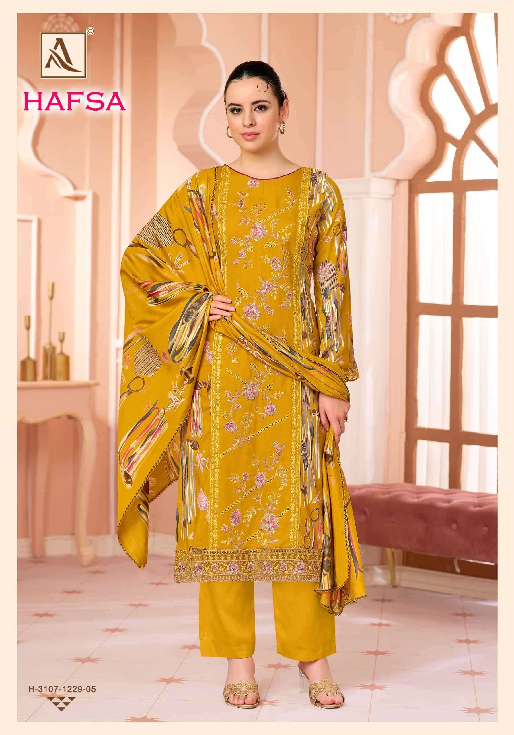 Alok Suit Hafsa Rayon Dress Material 6 Pcs Catalog | Surat Textile Market