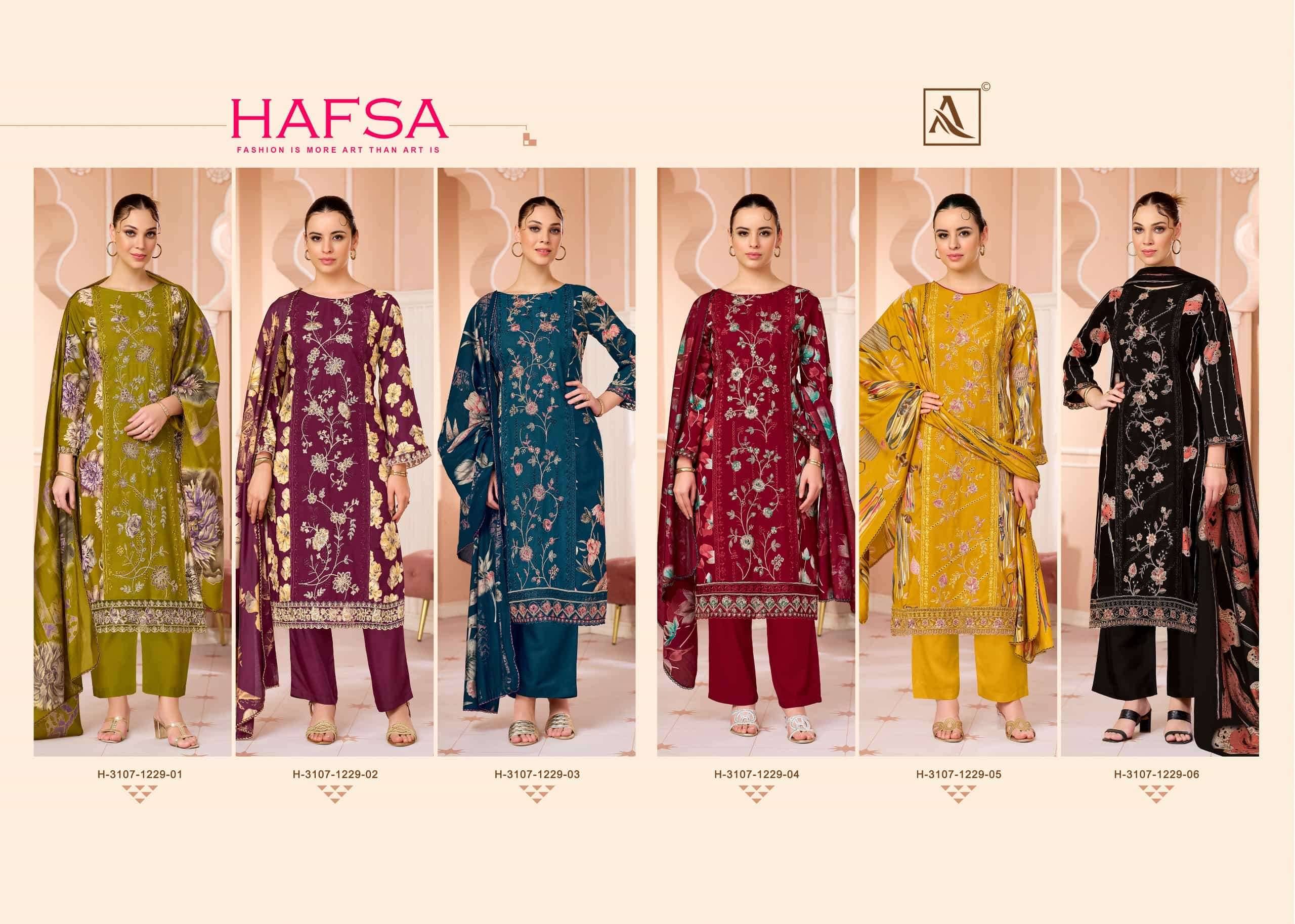 Alok Suit Hafsa Rayon Dress Material 6 Pcs Catalog | Surat Textile Market