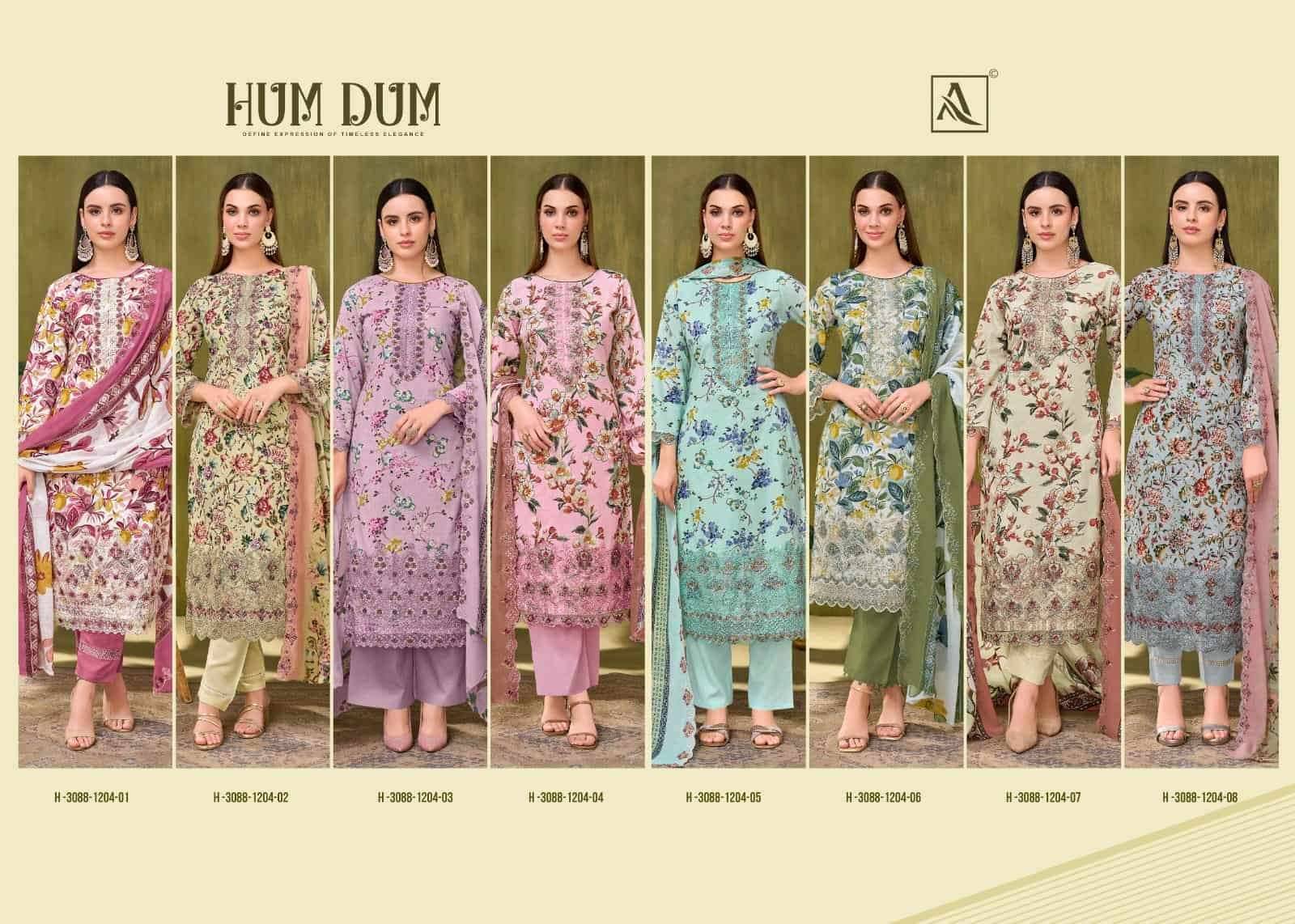Alok Suit Hum Dum Pure Cotton Dress Dress Material 8 Pcs Catalog