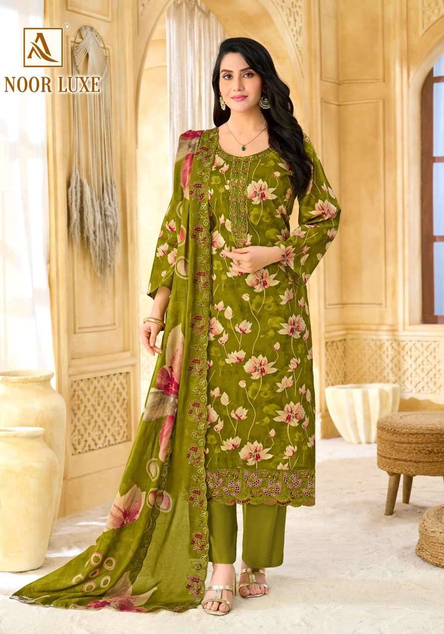 Alok Suit Noor Luxe Exclusive Designs Cotton Suit 6 Pcs Catalog