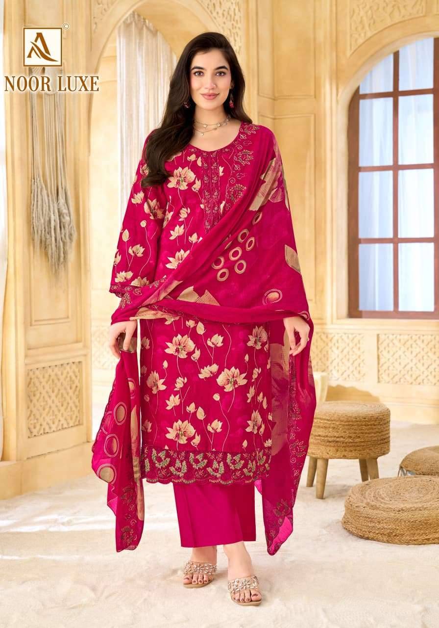 Alok Suit Noor Luxe Exclusive Designs Cotton Suit 6 Pcs Catalog