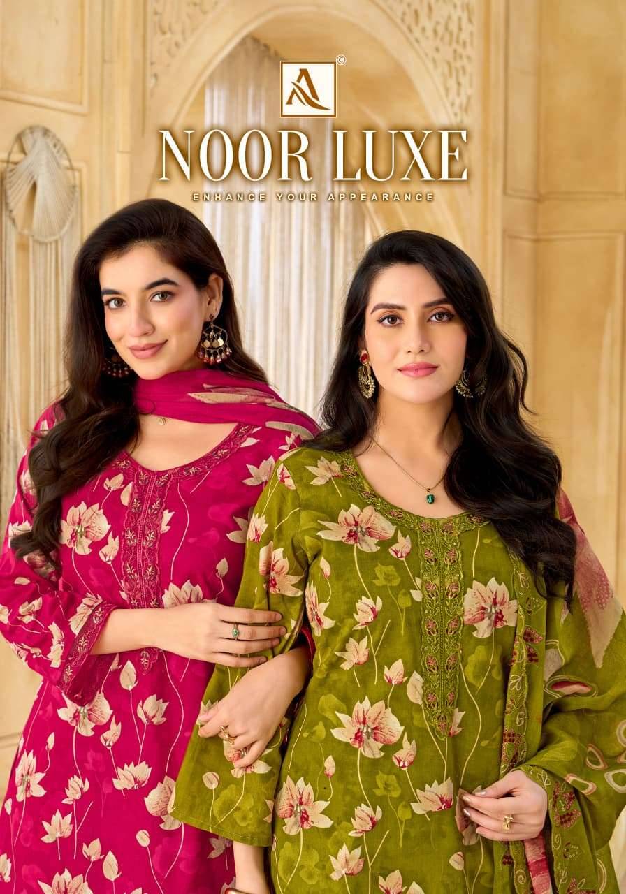 Alok Suit Noor Luxe Exclusive Designs Cotton Suit 6 Pcs Catalog