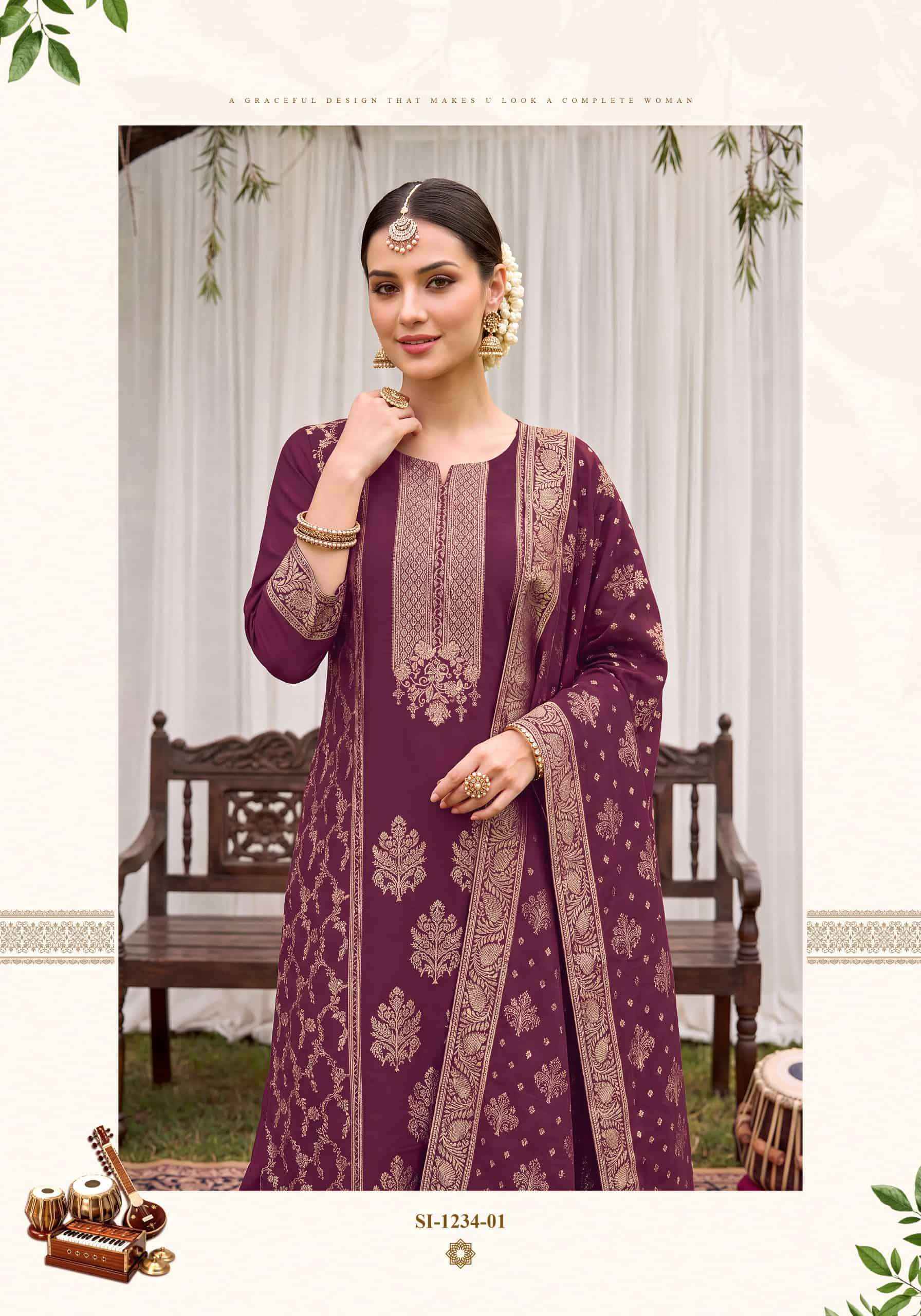 Alok Suit Sargun Edition 8 Premium Designs Ladies Dress 6 Pcs Catalogue