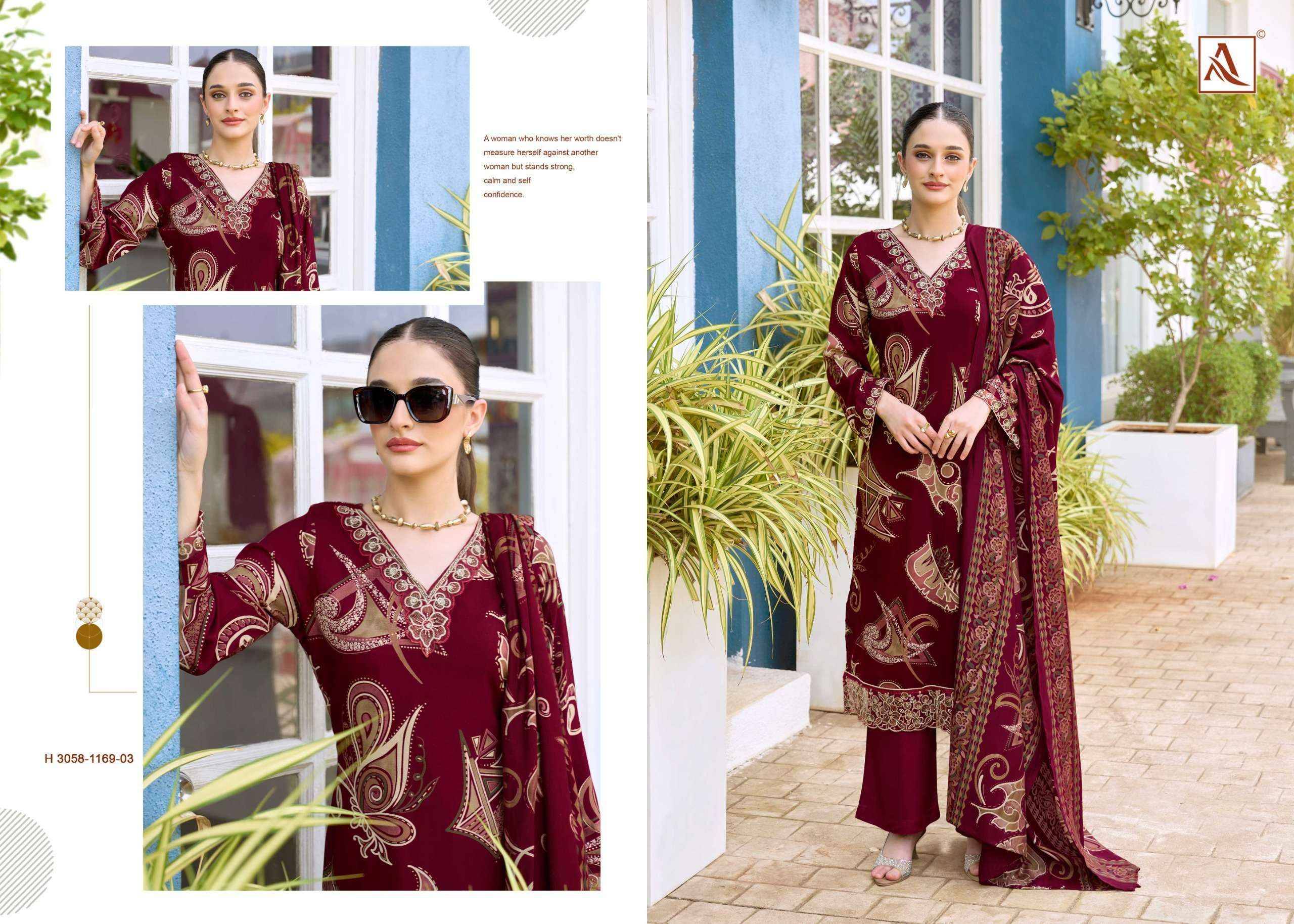 Alok Turkish Edition 19 Viscose Reyon Dress Material 6 pcs Catalog