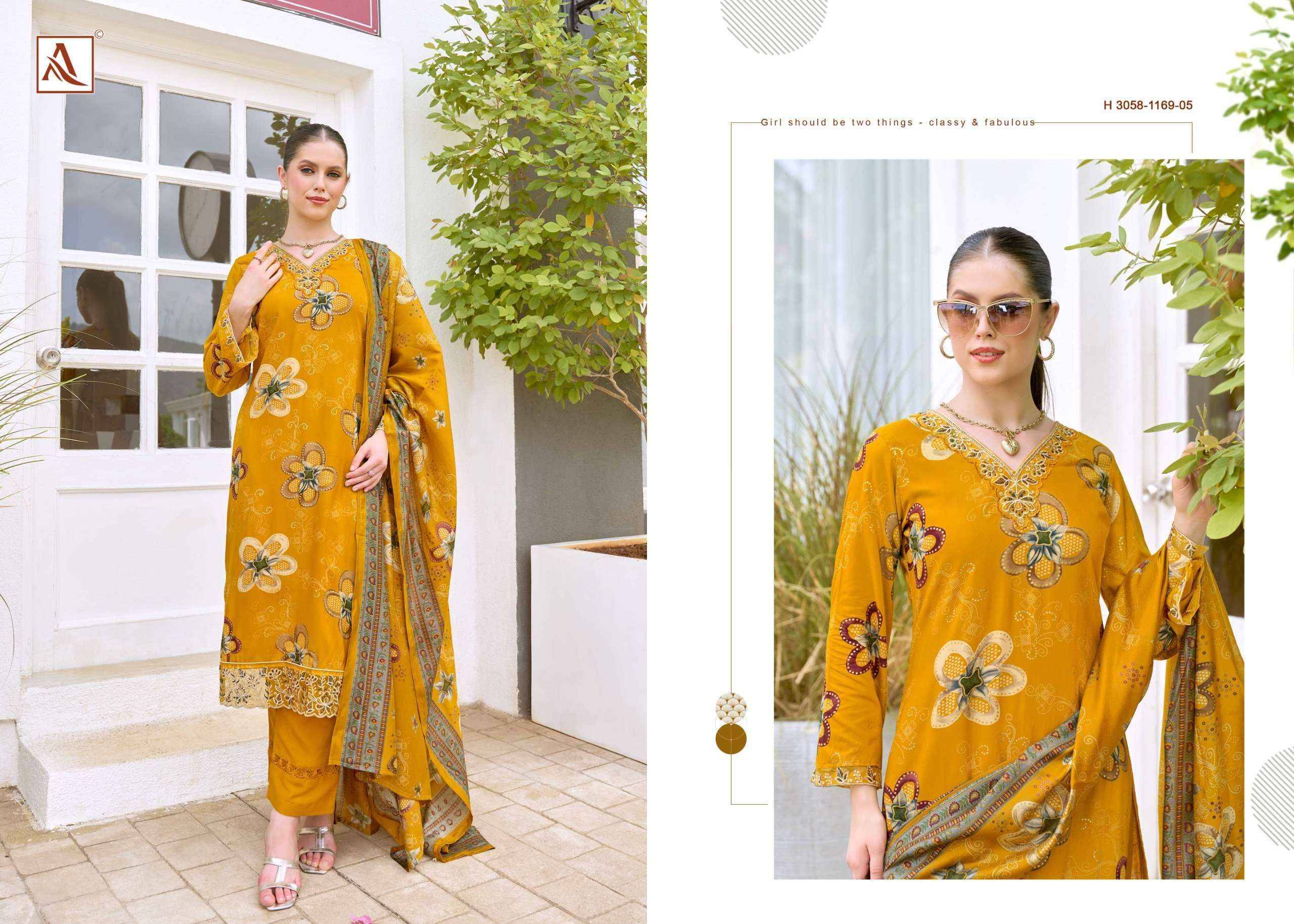 Alok Turkish Edition 19 Viscose Reyon Dress Material 6 pcs Catalog