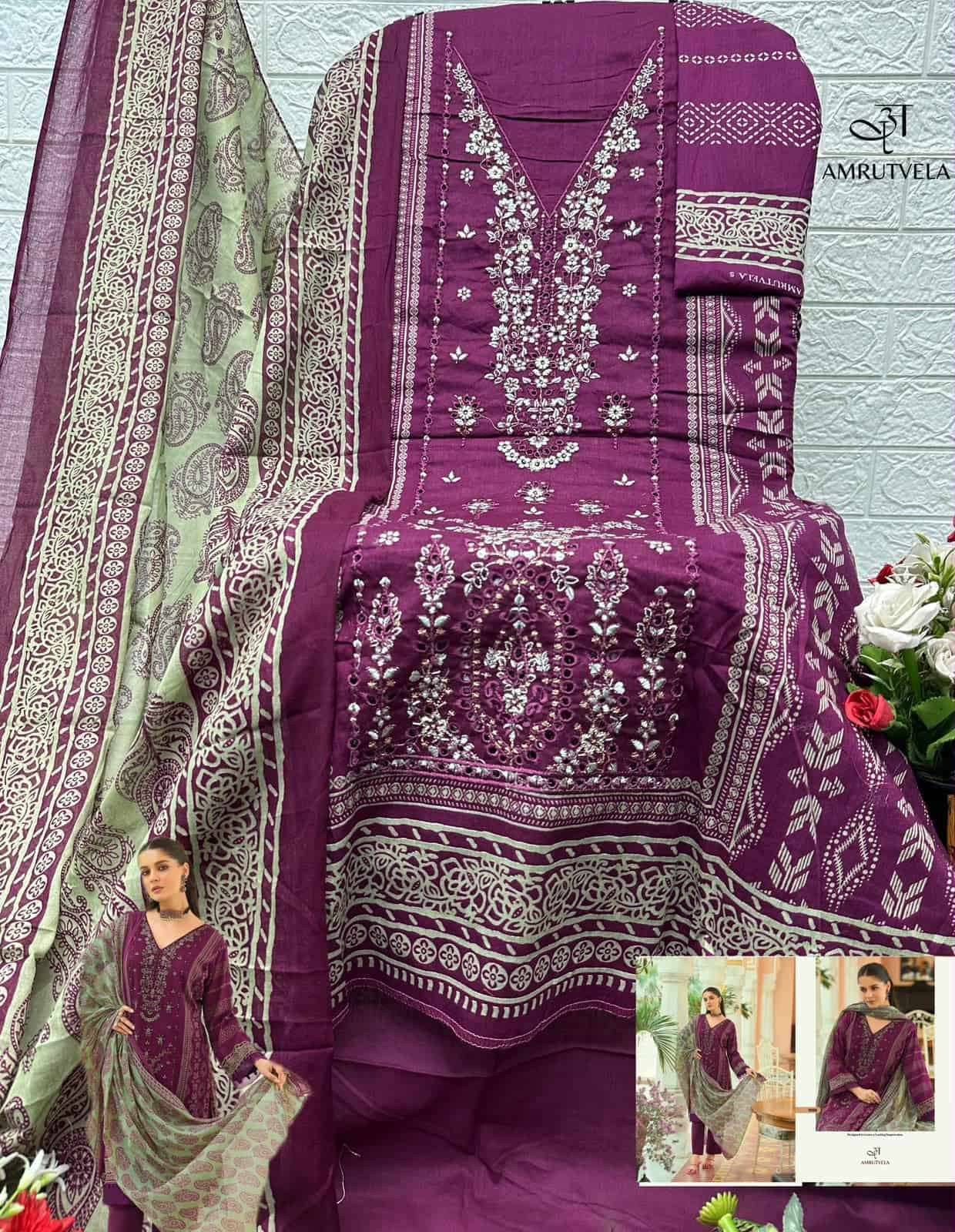Amrutvela Abu Saeed Pure Cotton Dress Material 6 Pcs Catalog