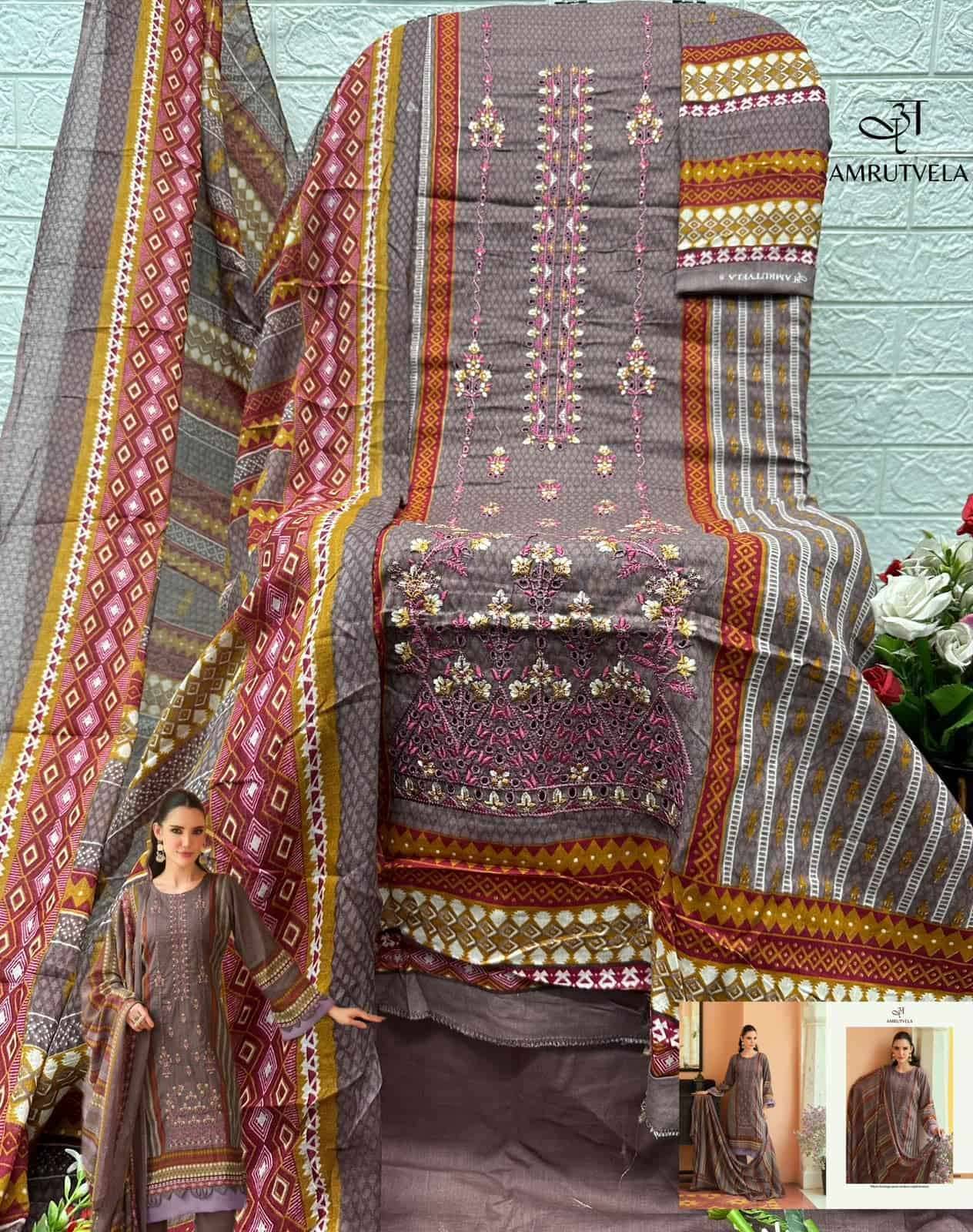 Amrutvela Abu Saeed Pure Cotton Dress Material 6 Pcs Catalog