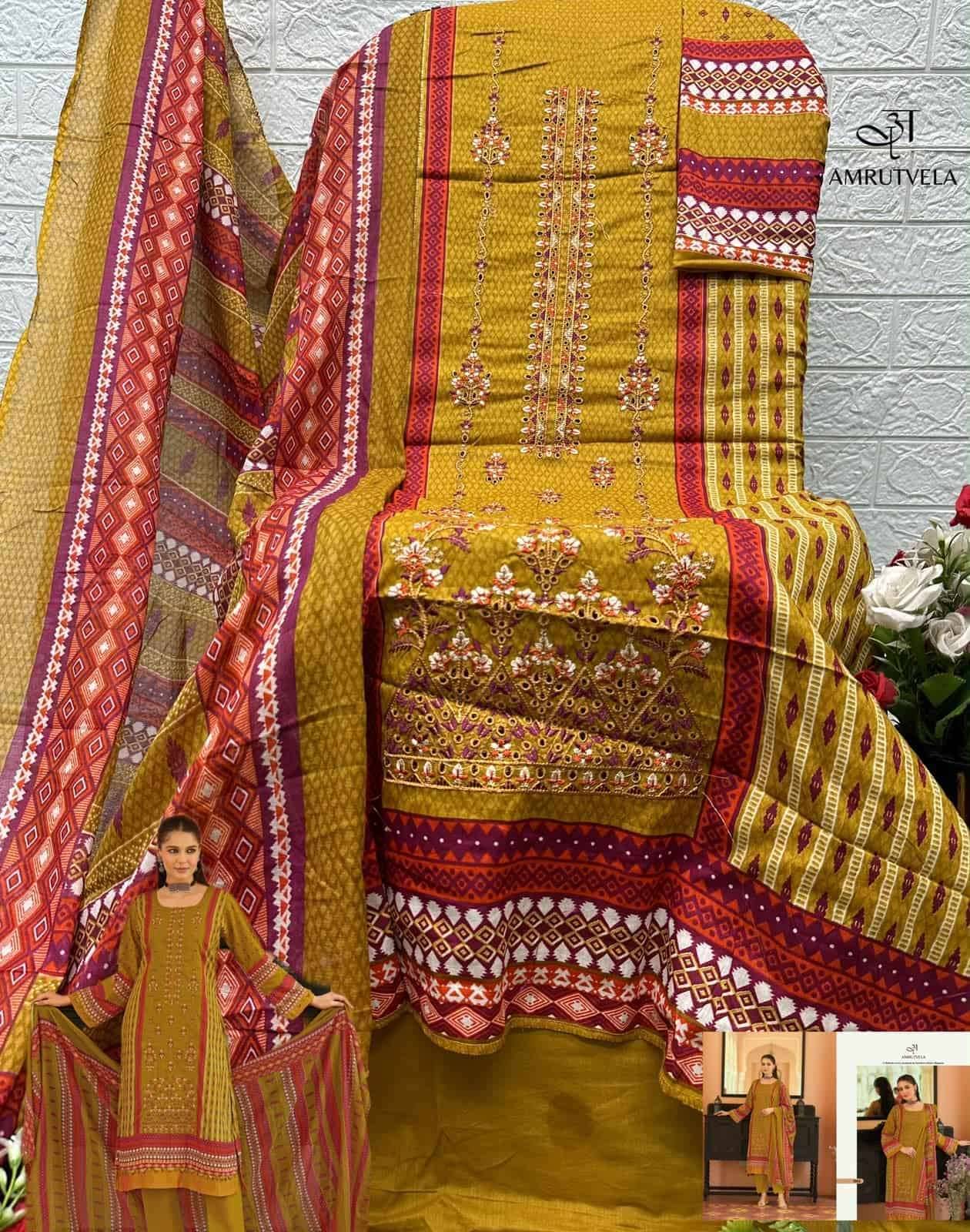 Amrutvela Abu Saeed Pure Cotton Dress Material 6 Pcs Catalog