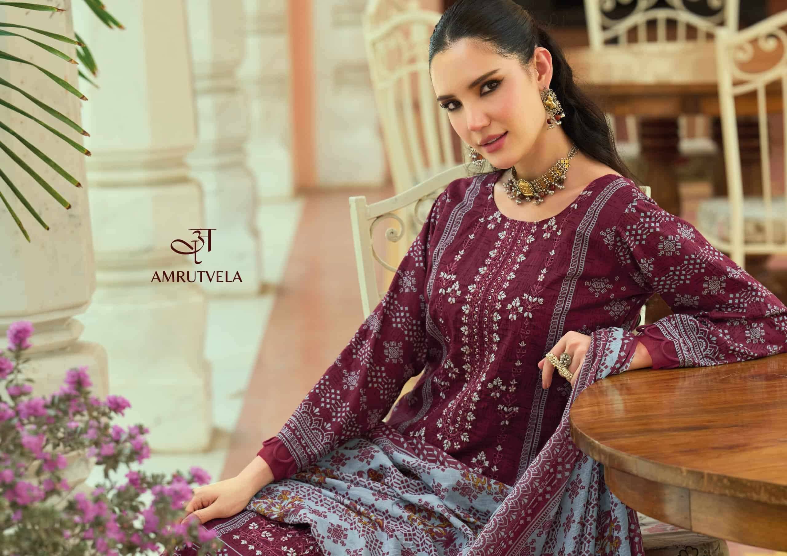 Amrutvela Abu Saeed Pure Cotton Dress Material 6 Pcs Catalog