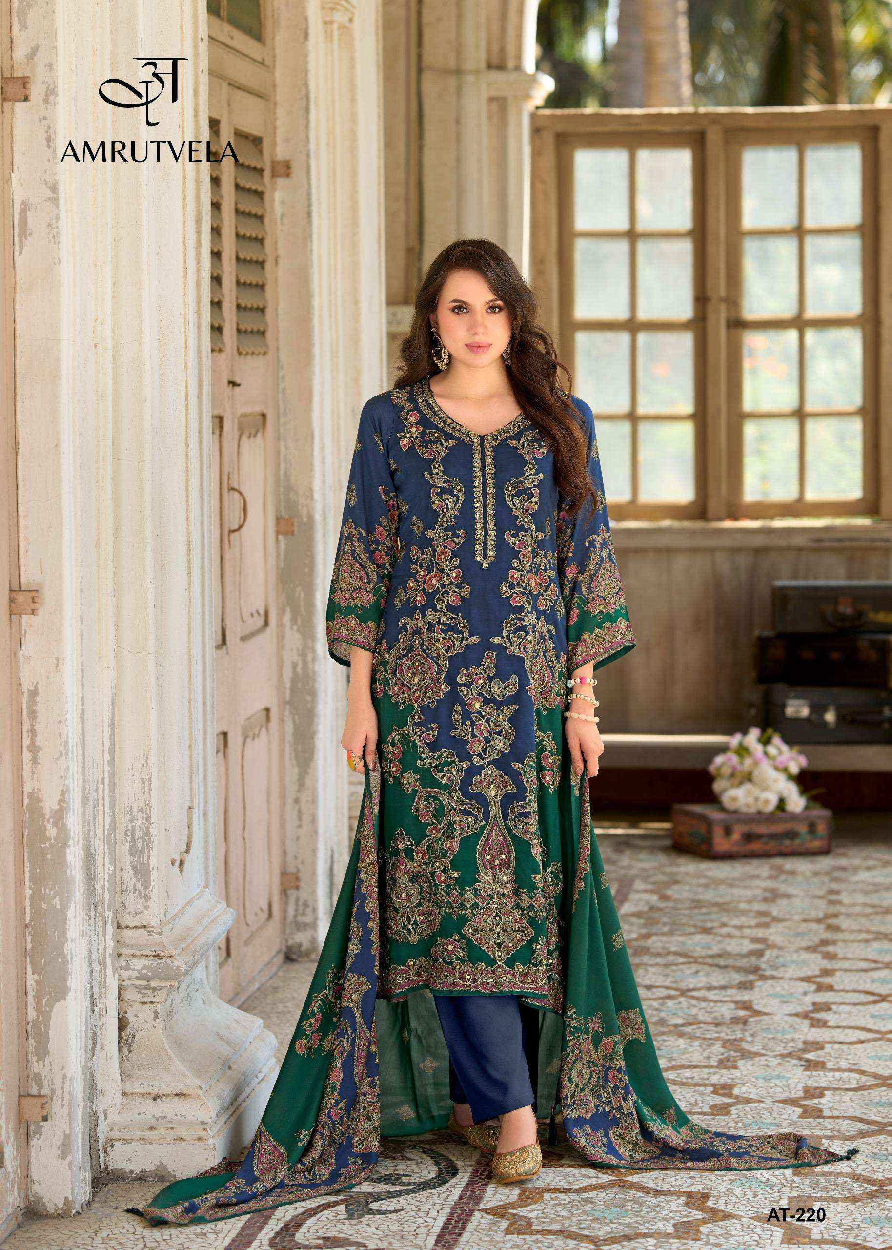 Amrutvela At 220 Abcd Latest Muslin Dress Material Pakistani Concept 4 Pcs set
