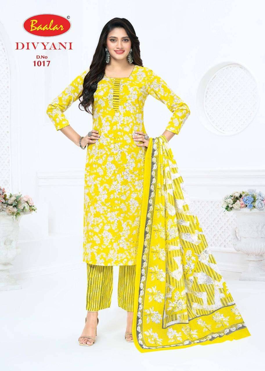 Baalar Divyani Vol 1 Pure Cotton Dress Material 12 Pcs Catalog