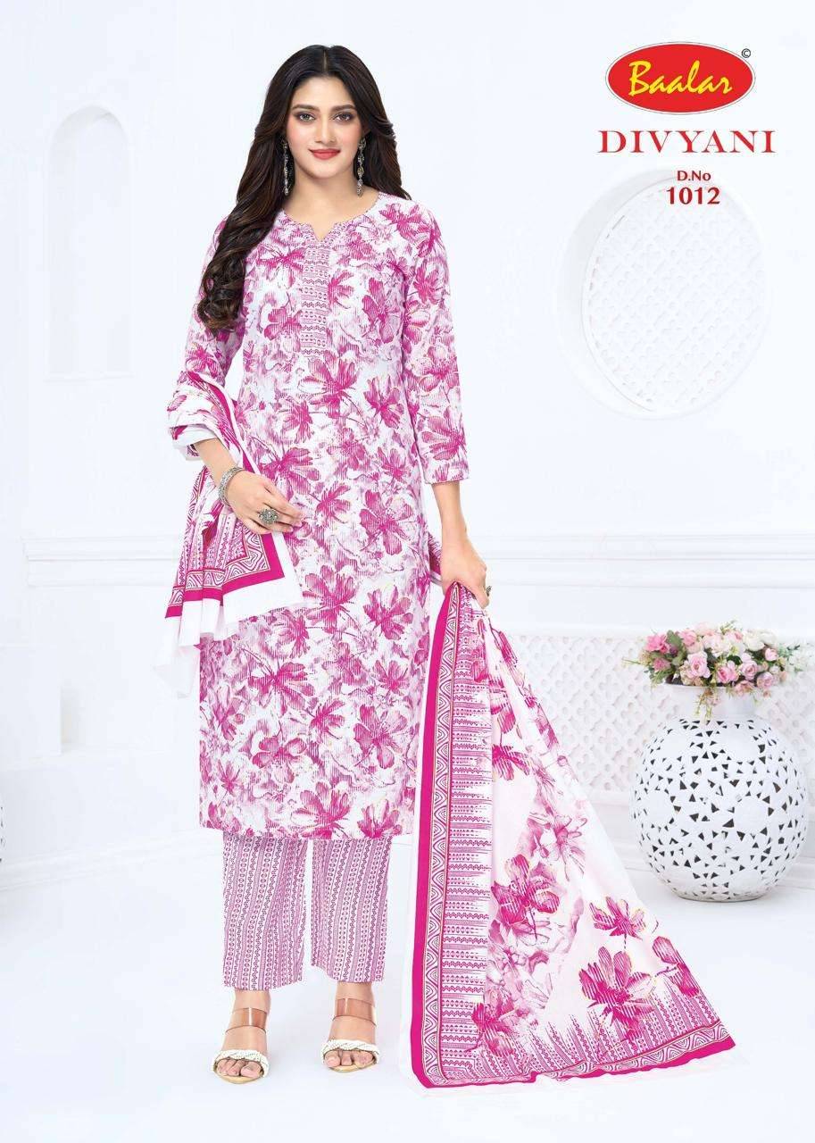 Baalar Divyani Vol 1 Pure Cotton Dress Material 12 Pcs Catalog