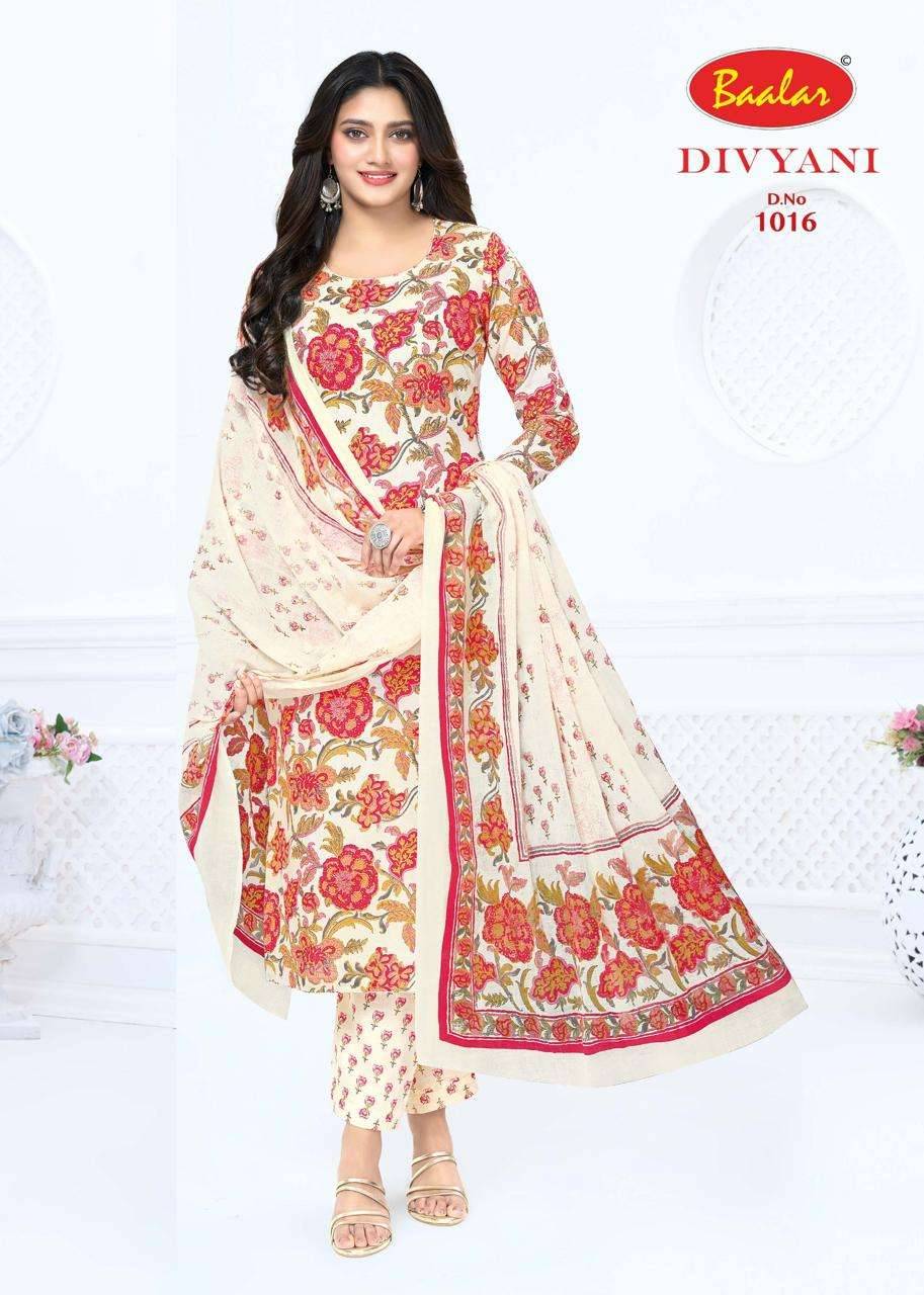 Baalar Divyani Vol 1 Pure Cotton Dress Material 12 Pcs Catalog