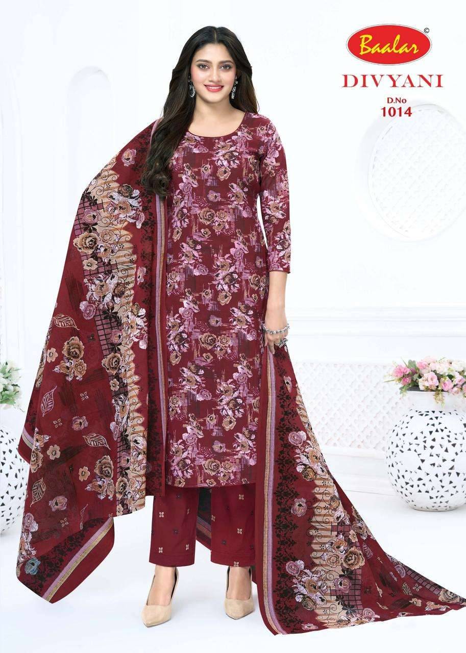 Baalar Divyani Vol 1 Pure Cotton Dress Material 12 Pcs Catalog