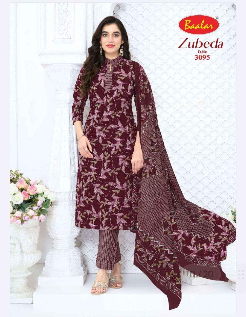 Baalar Zubeda Vol 30 Pure Cotton Dress Material 15 Pcs Catalogue