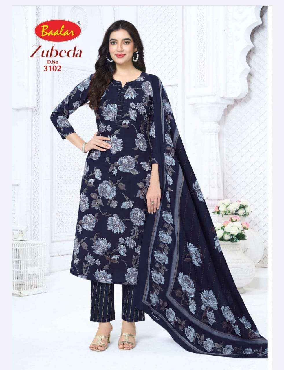 Baalar Zubeda Vol 30 Pure Cotton Dress Material 15 Pcs Catalogue