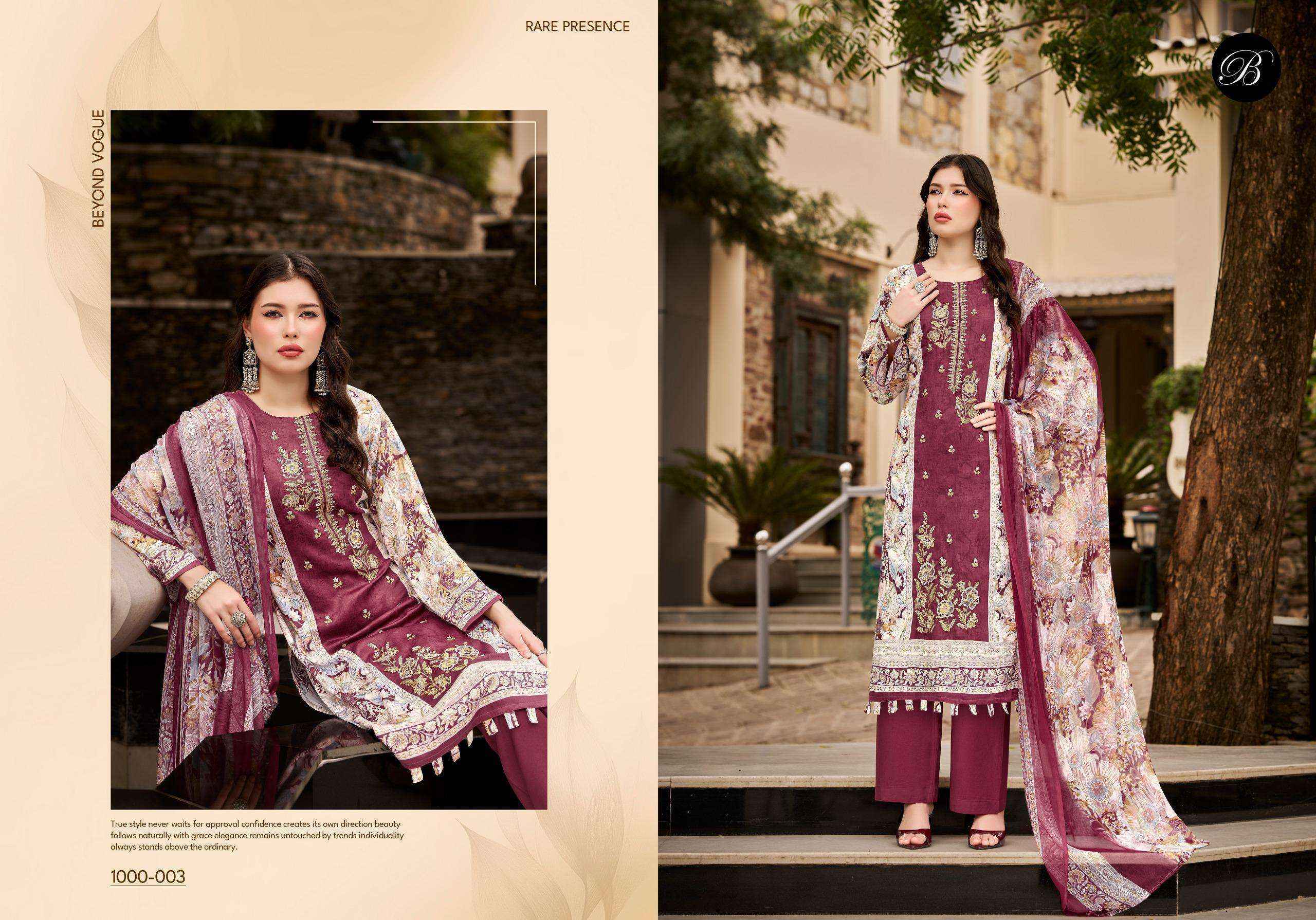 Belliza Designer Feroza Jam Cotton Suits | B2B Clothing Website ( 8 Pcs Set )