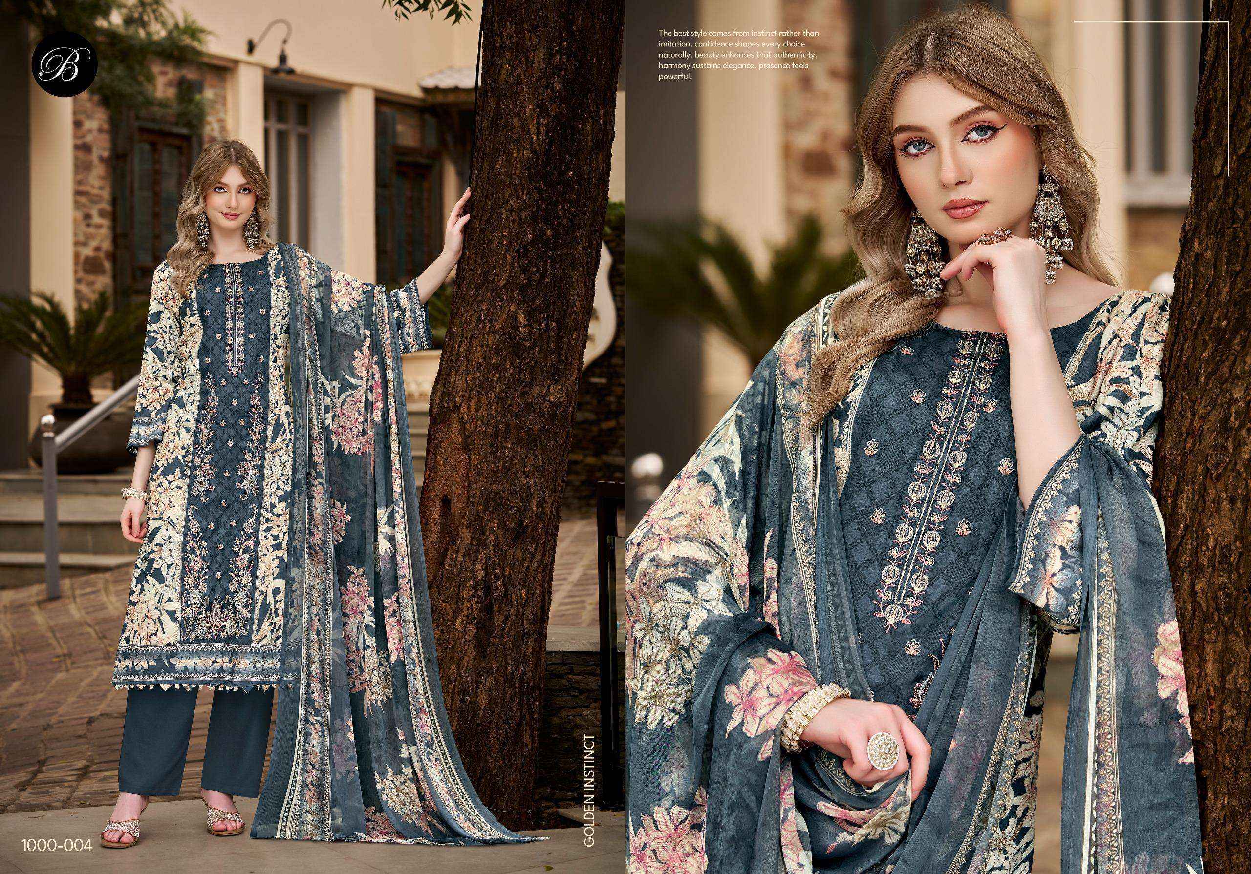Belliza Designer Feroza Jam Cotton Suits | B2B Clothing Website ( 8 Pcs Set )