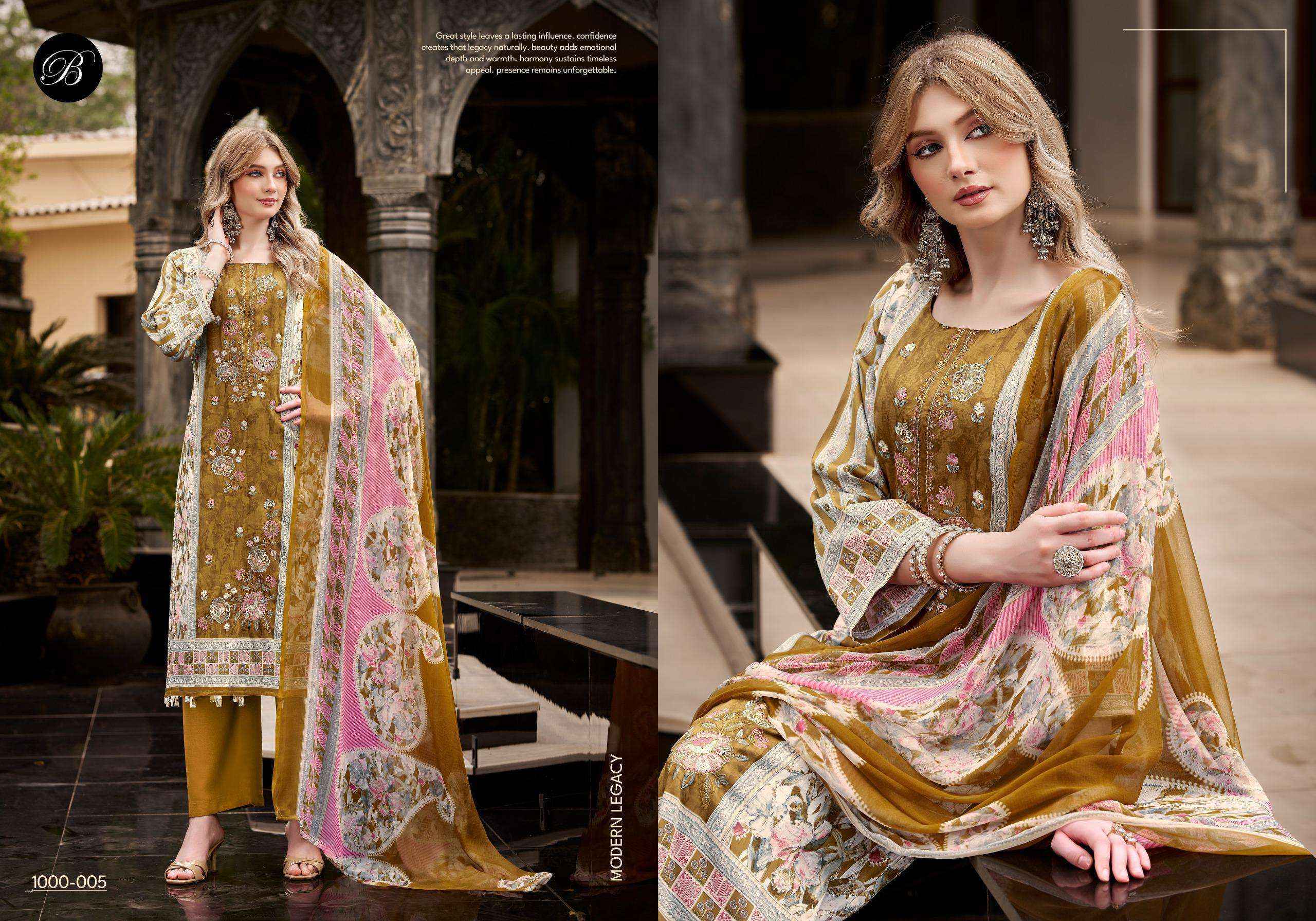Belliza Designer Feroza Jam Cotton Suits | B2B Clothing Website ( 8 Pcs Set )