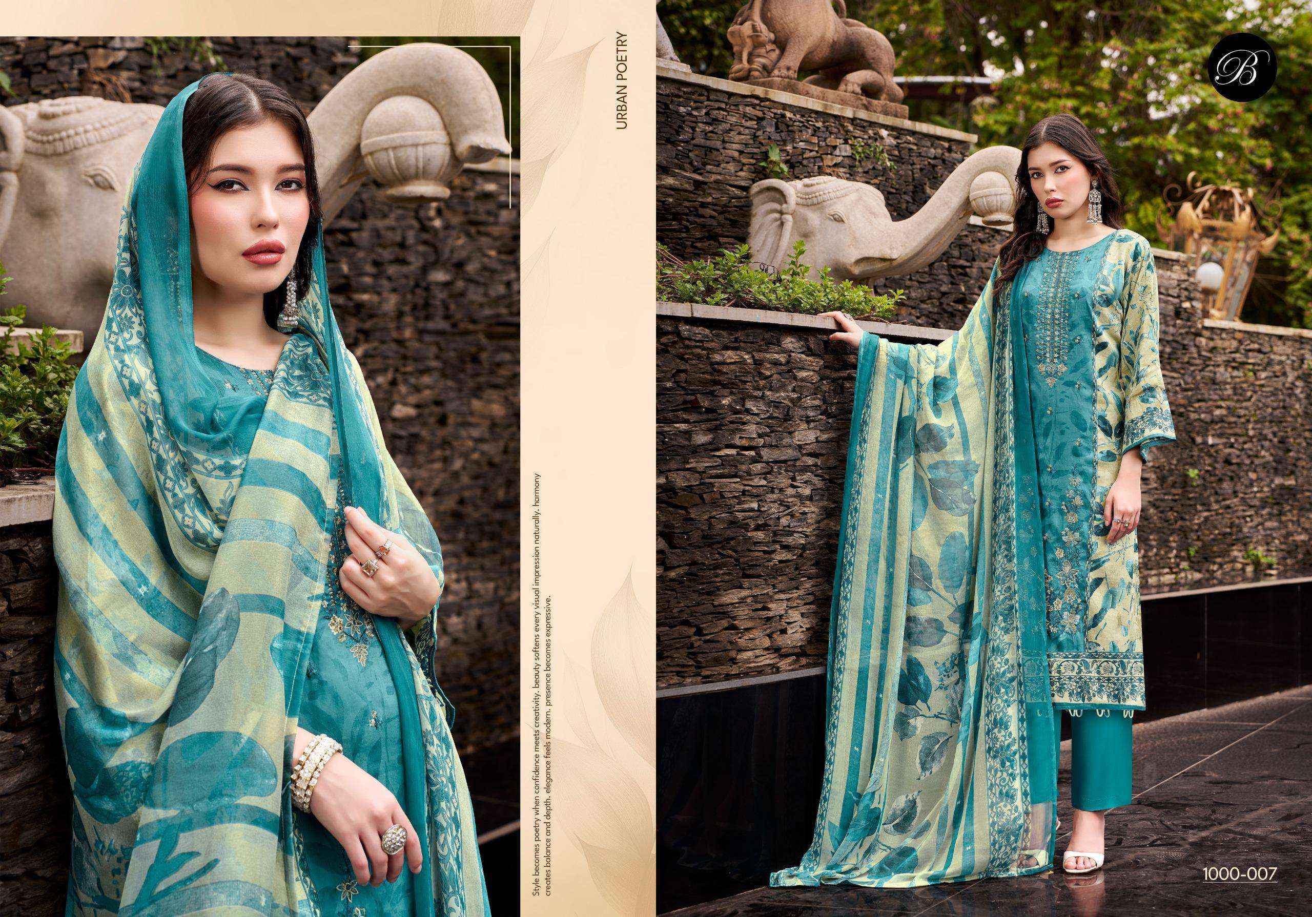 Belliza Designer Feroza Jam Cotton Suits | B2B Clothing Website ( 8 Pcs Set )