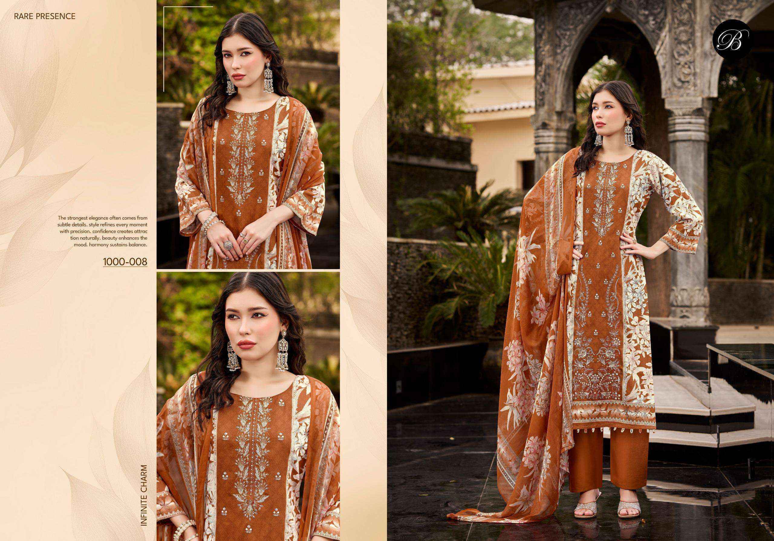 Belliza Designer Feroza Jam Cotton Suits | B2B Clothing Website ( 8 Pcs Set )