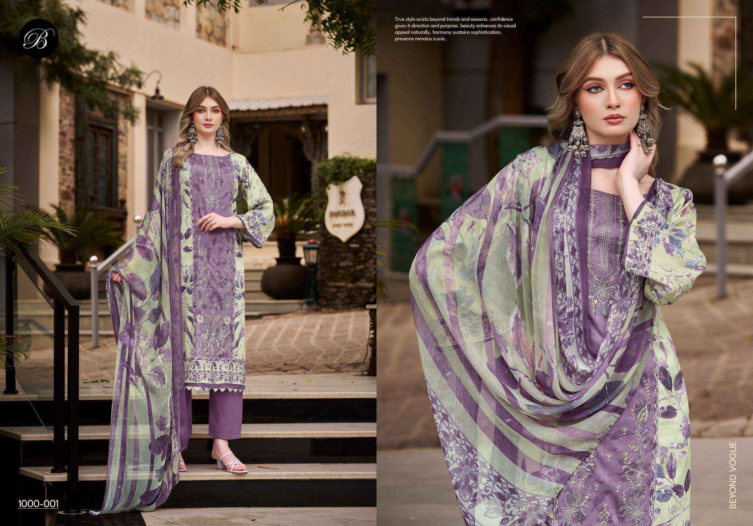 Belliza Designer Feroza Jam Cotton Suits | B2B Clothing Website ( 8 Pcs Set )