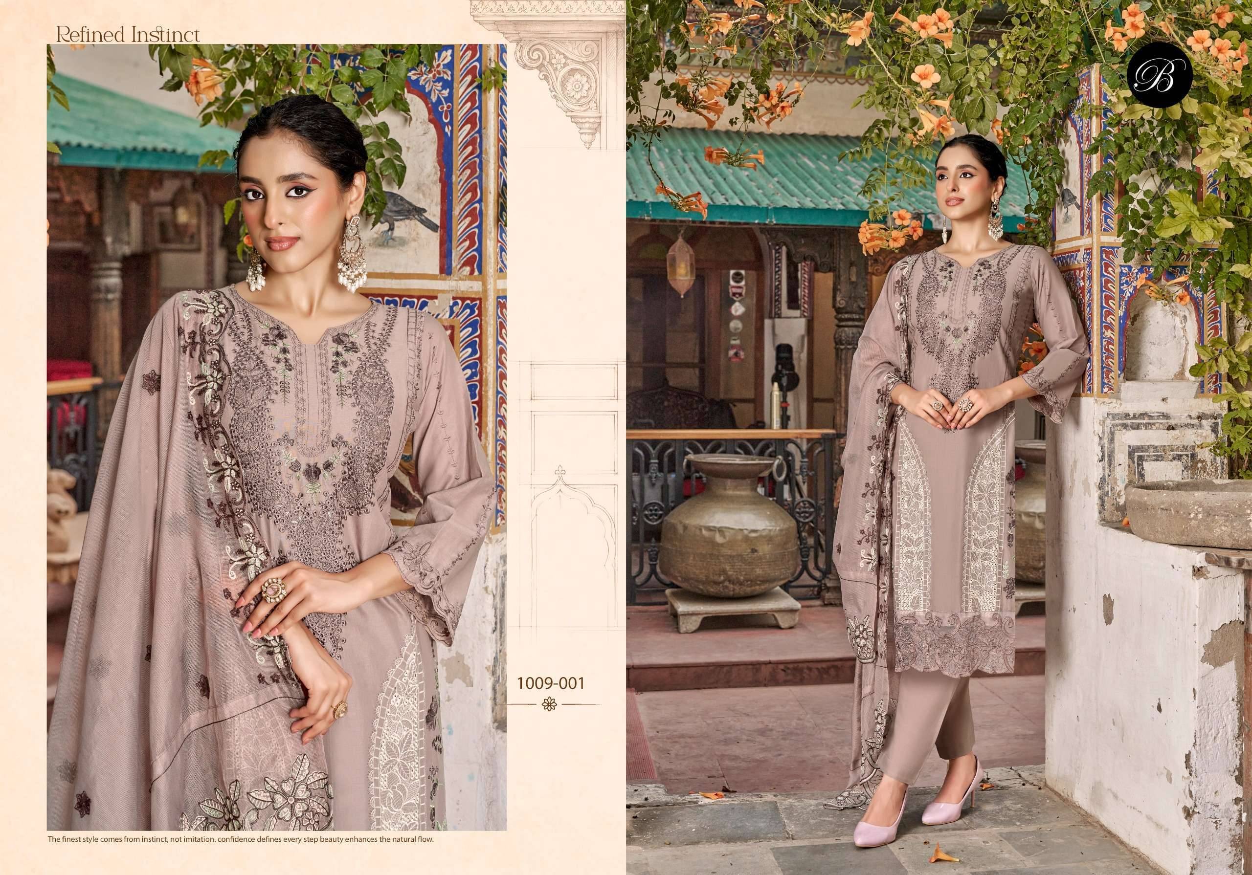 BELLIZA KHWAISH VOL 2 LAWN COTTON DRESS MATERIAL 6 PCS CATALOG