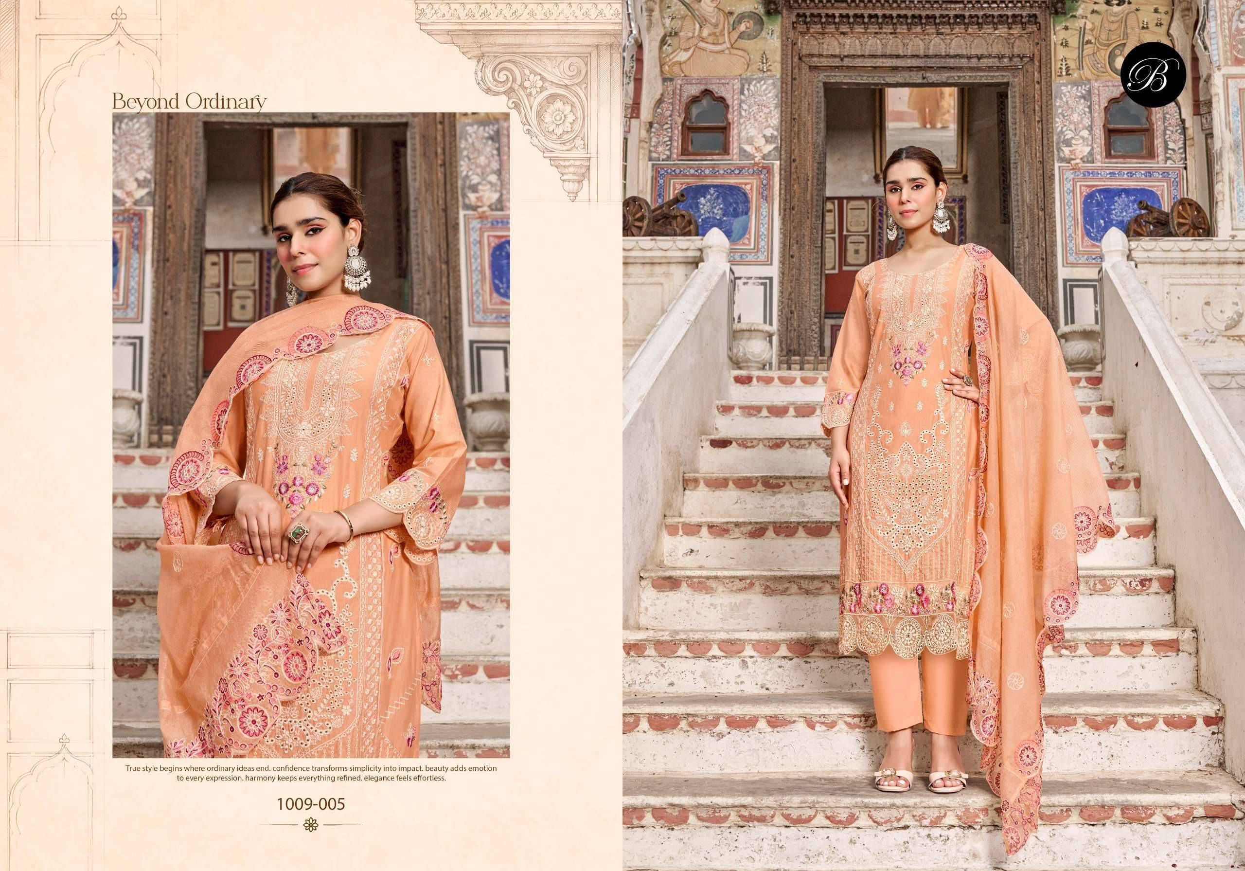 BELLIZA KHWAISH VOL 2 LAWN COTTON DRESS MATERIAL 6 PCS CATALOG