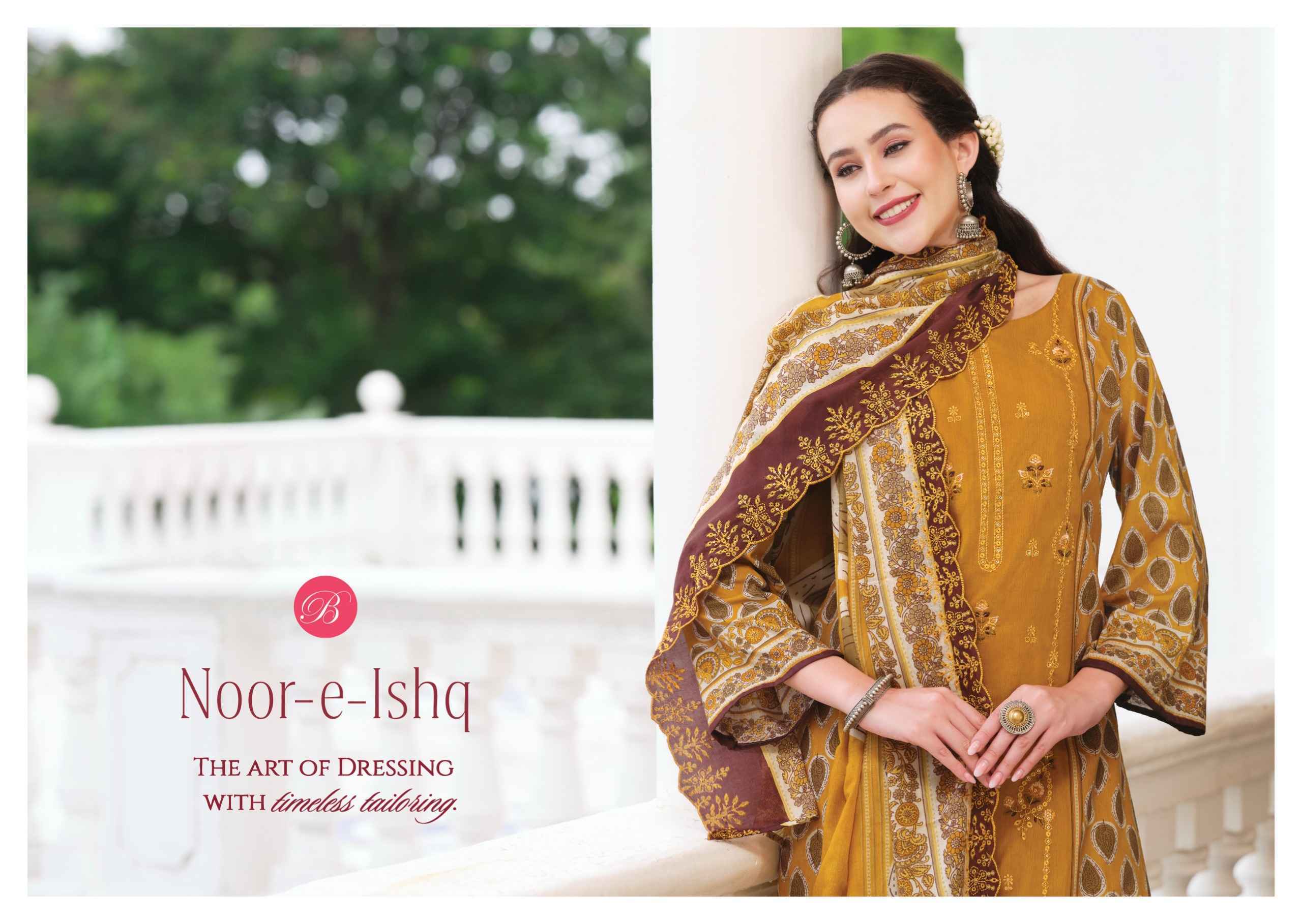 Belliza Noor E Ishq Cotton Dress Material | wholesale worldwide shipping ( 6 pcs Set )