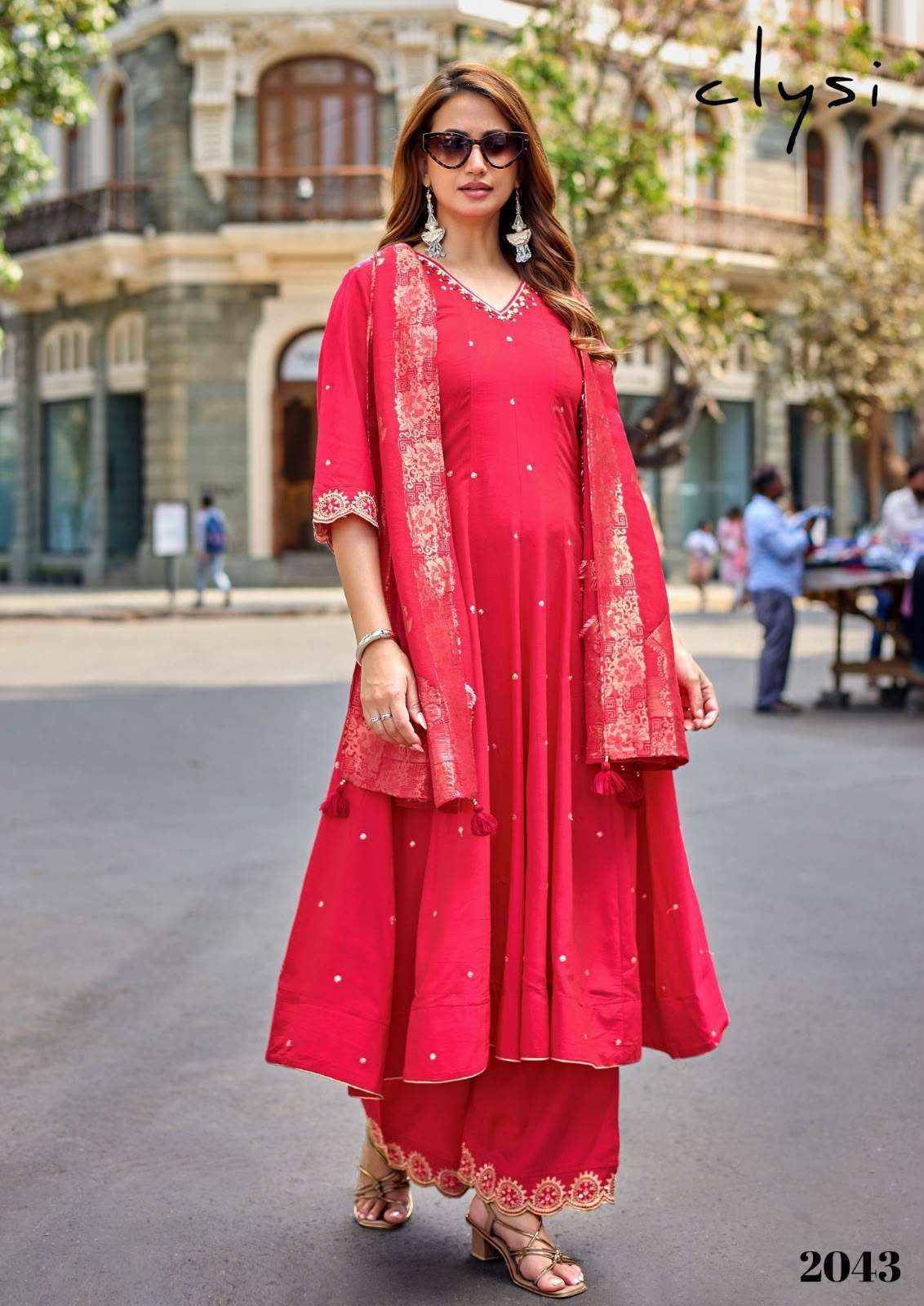 Clysi Zafira Muslin Kurti Combo Set _ Surat Wholesale Market 4 Pcs Catalog 