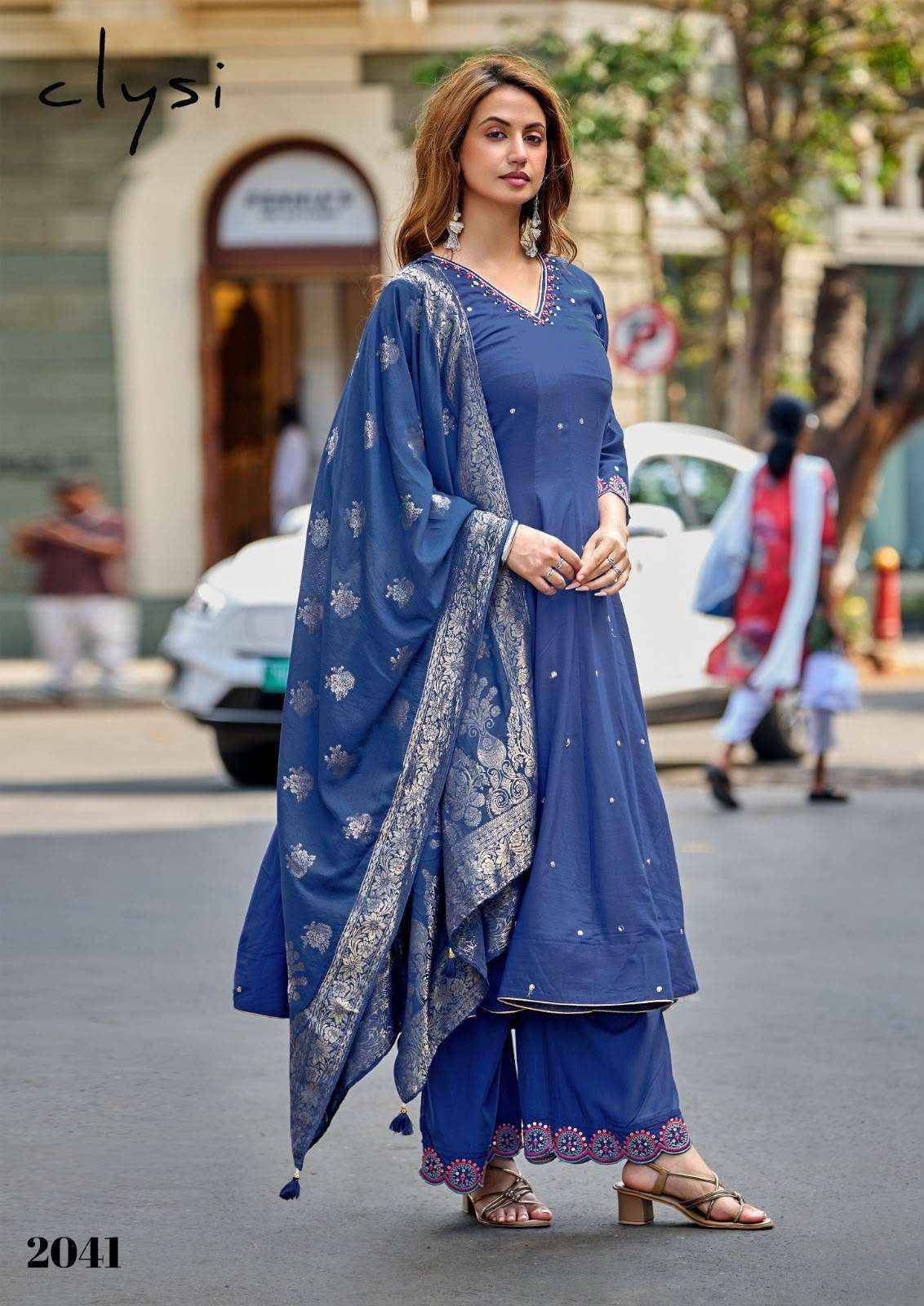 Clysi Zafira Muslin Kurti Combo Set _ Surat Wholesale Market 4 Pcs Catalog 