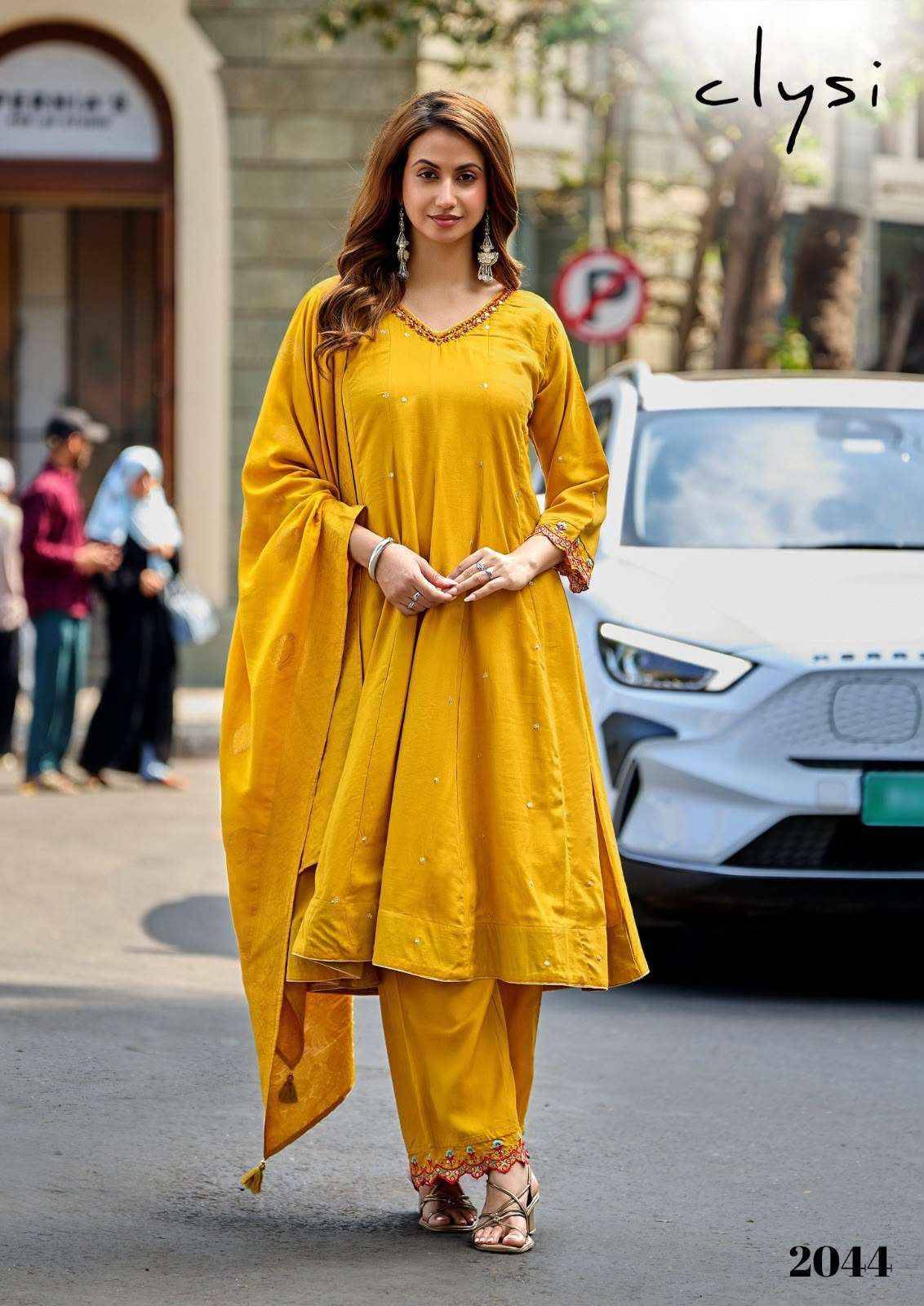 Clysi Zafira Muslin Kurti Combo Set _ Surat Wholesale Market 4 Pcs Catalog 