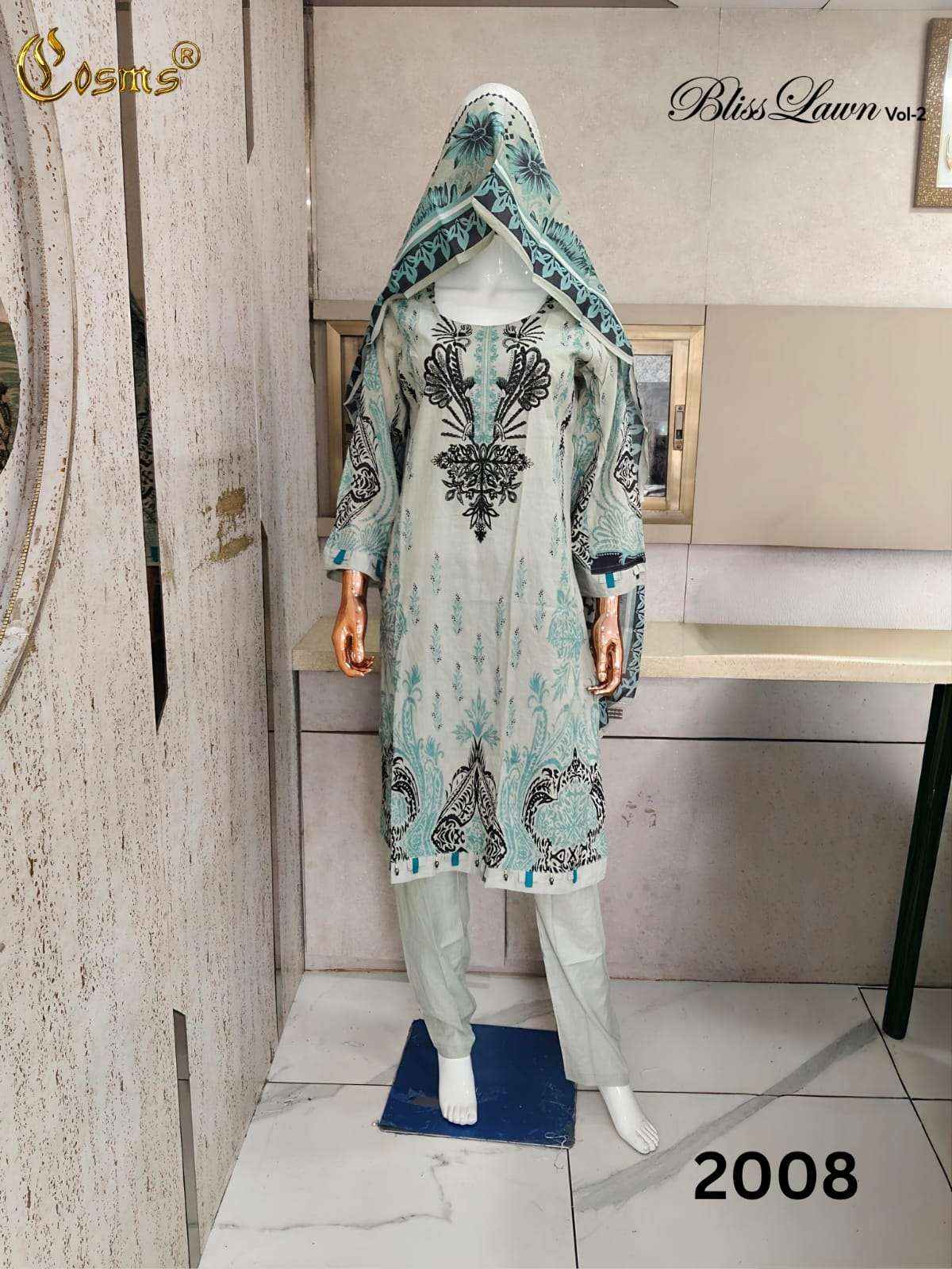 Cosmos Bliss Lawn Vol 2 Readymade Pakistani Dress 8Pcs Catalog