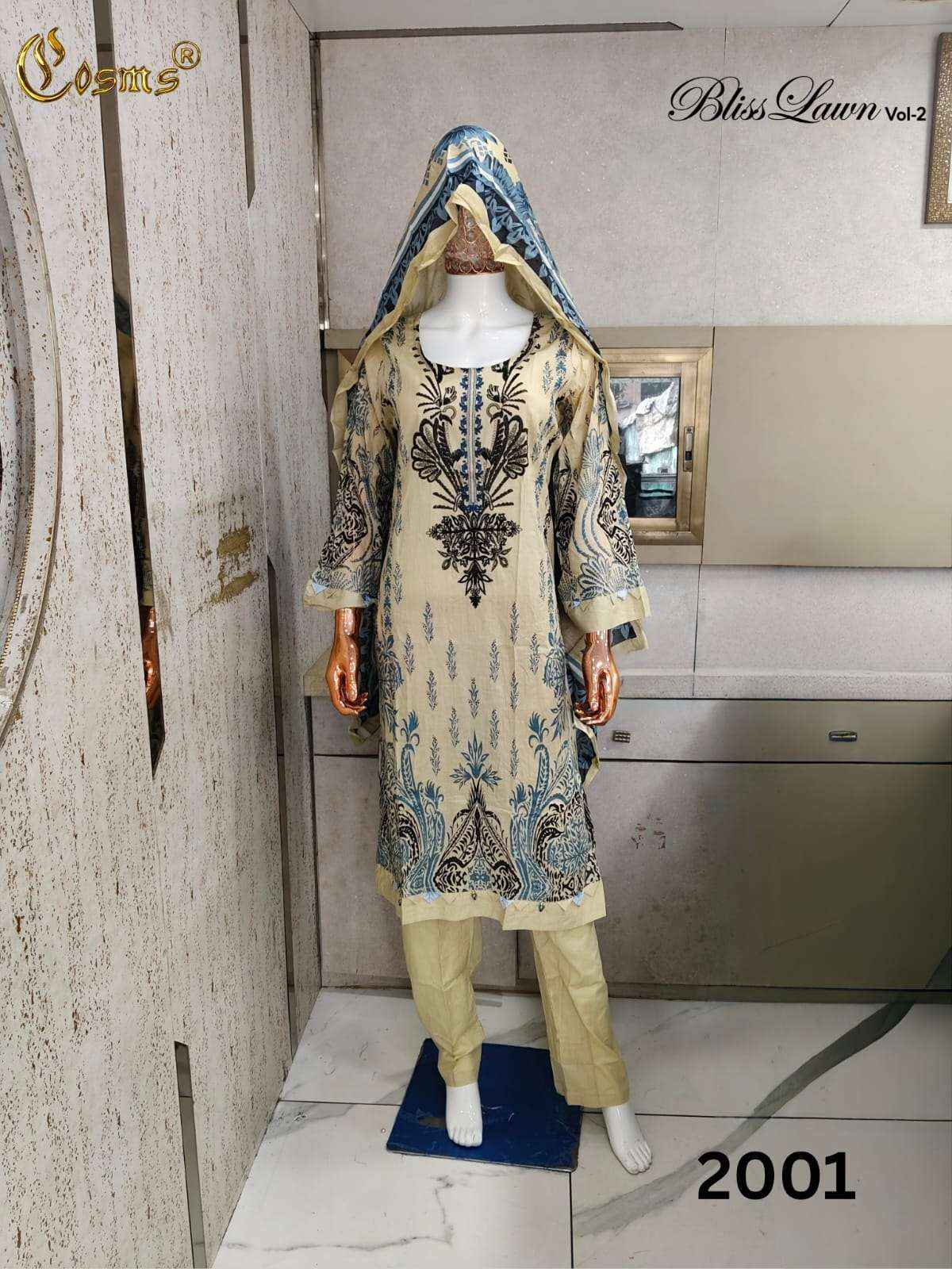 Cosmos Bliss Lawn Vol 2 Readymade Pakistani Dress 8Pcs Catalog