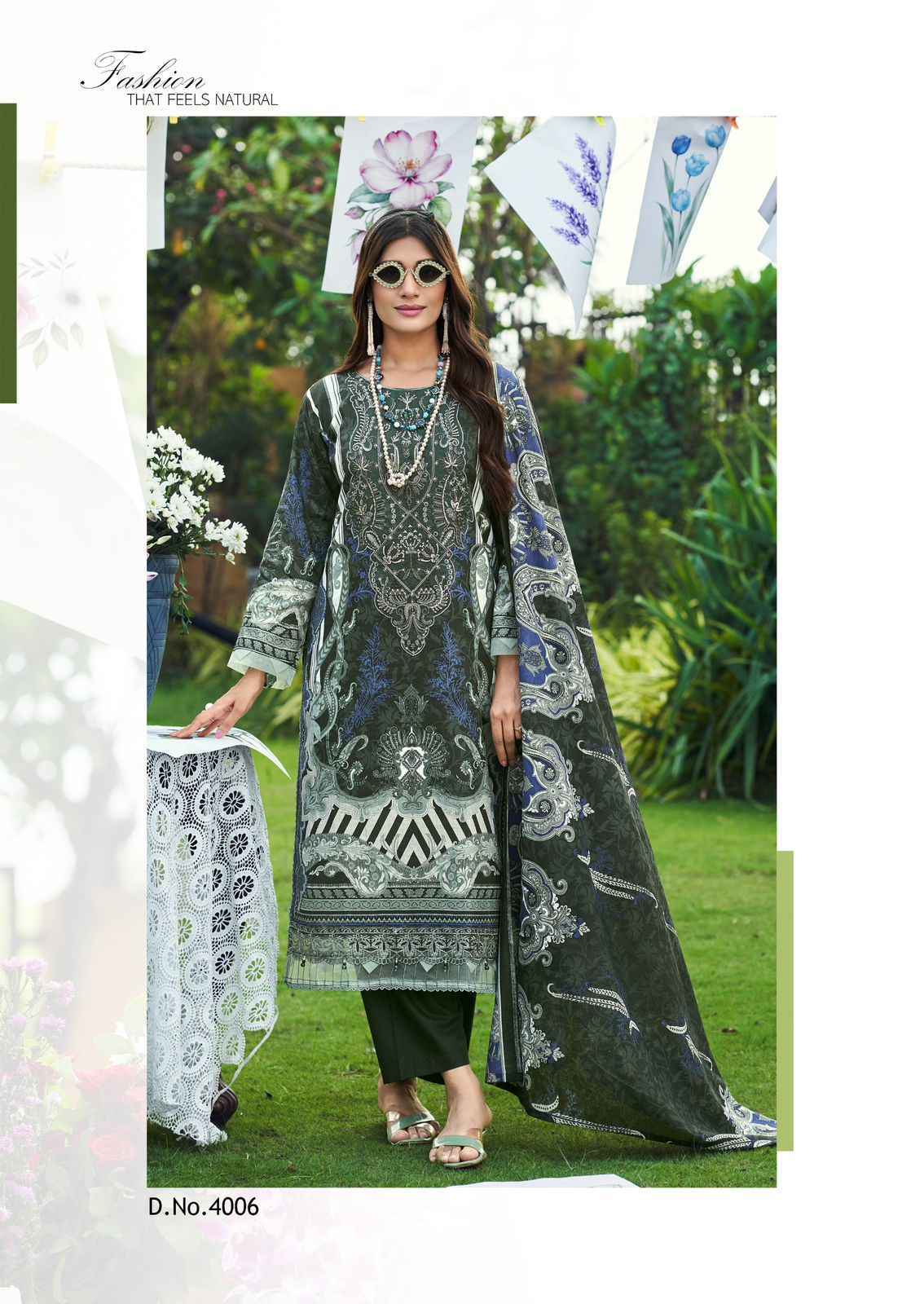 Cosmos Jazmin Vol 4 Lawn Suits | Verified B2B garment supplier Surat market ( 6 Pcs Catalogue )