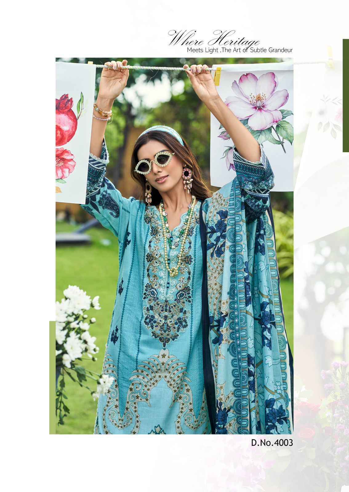 Cosmos Jazmin Vol 4 Lawn Suits | Verified B2B garment supplier Surat market ( 6 Pcs Catalogue )