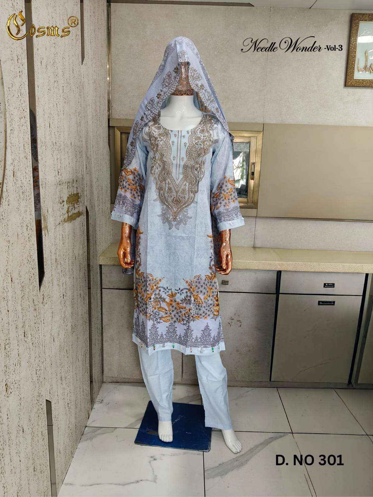 Cosmos Needle Wonder Vol 3 Pakistani Cotton Dress Readymade 8pcs Catalogue