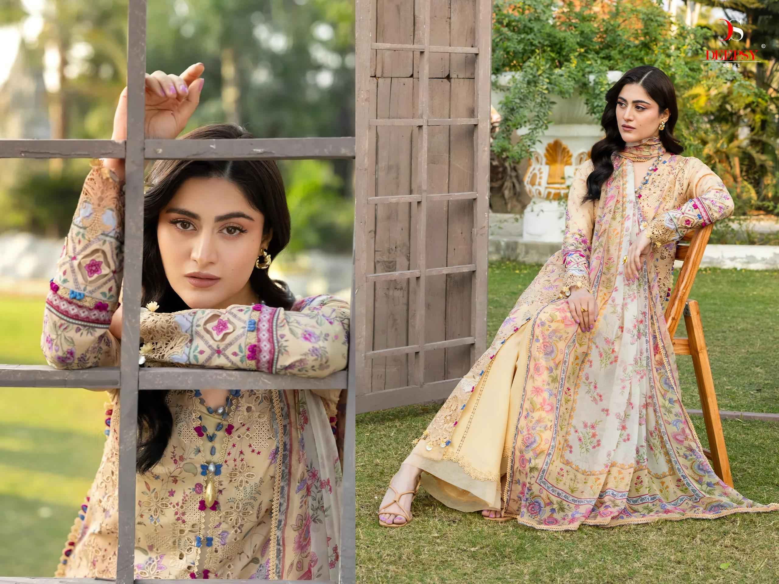 Deepsy Elaf Chikankari Vol 2 Cotton Salwar Kameez _ Surat Wholesale Market Price ( 8 Pcs Catalog )