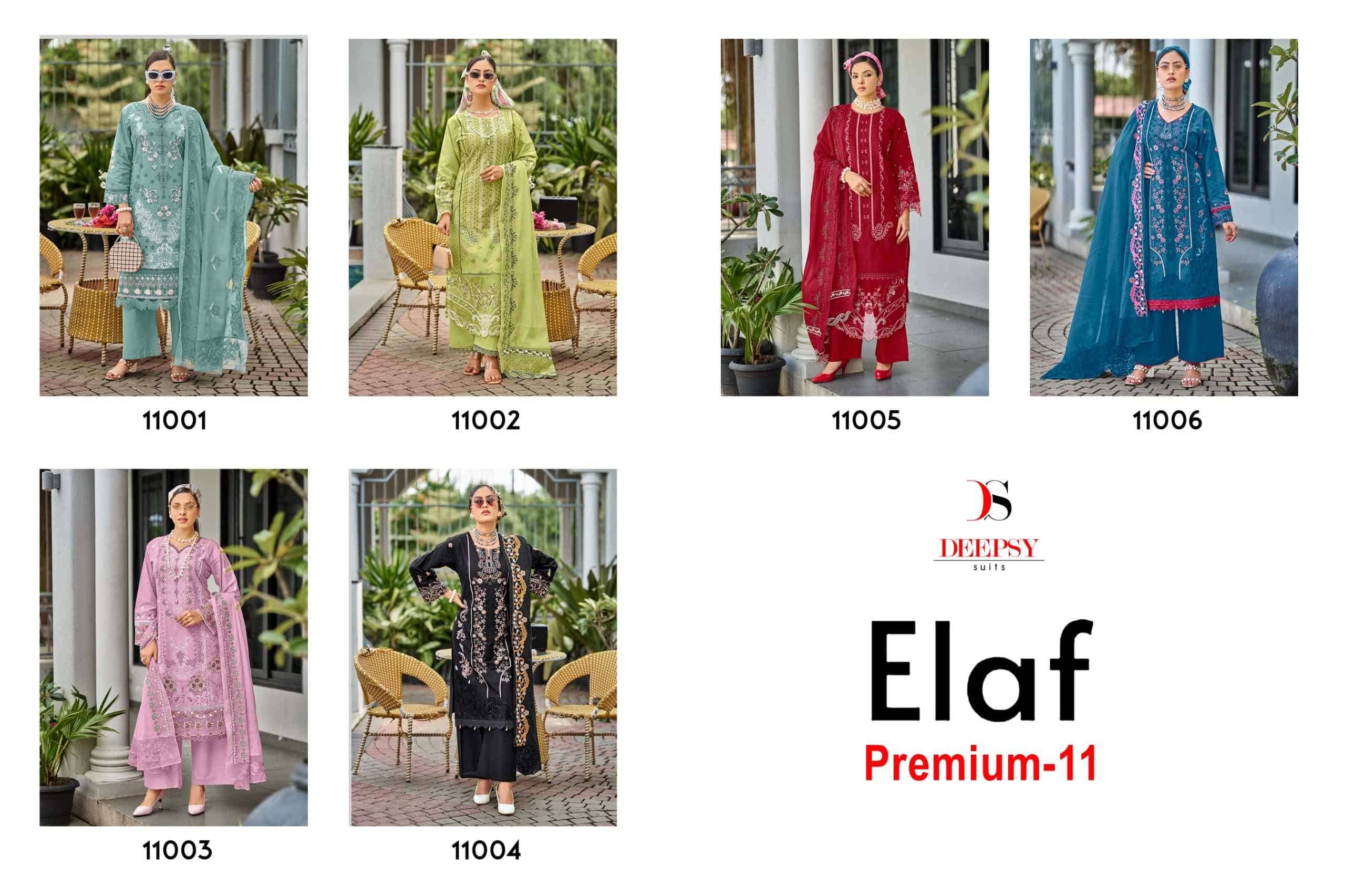Deepsy Elaf Premium Vol 11 Cotton Pakistani Suits 6 Pcs Catalog | Surat Wholesale Market