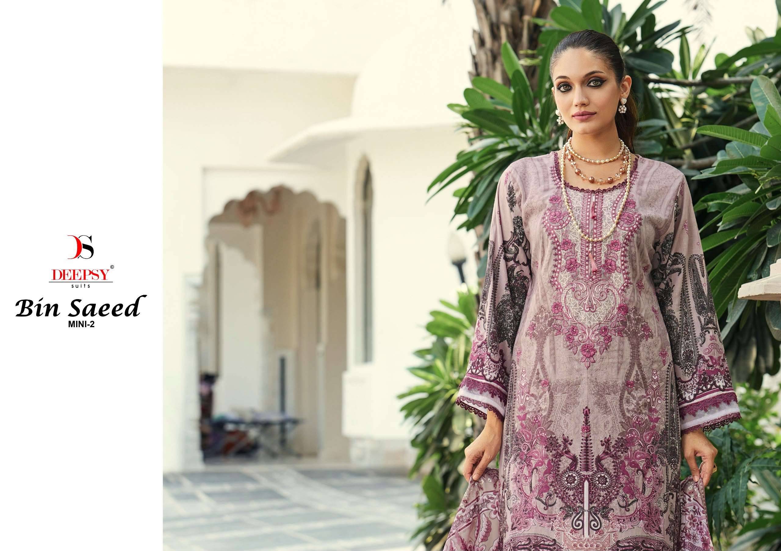 Deepsy Suits Bin Saeed Mini 2 Cotton Pakistani Suits 8 Pcs Catalog