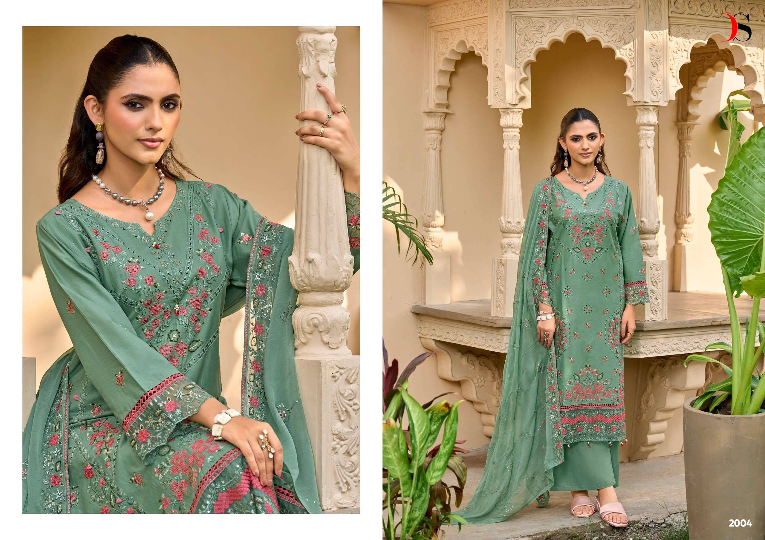 DEEPSY SUITS ELAF EXCLUSIVE VOL 2 LAWN COTTON DRESS MATERIAL 6 PCS CATALOG