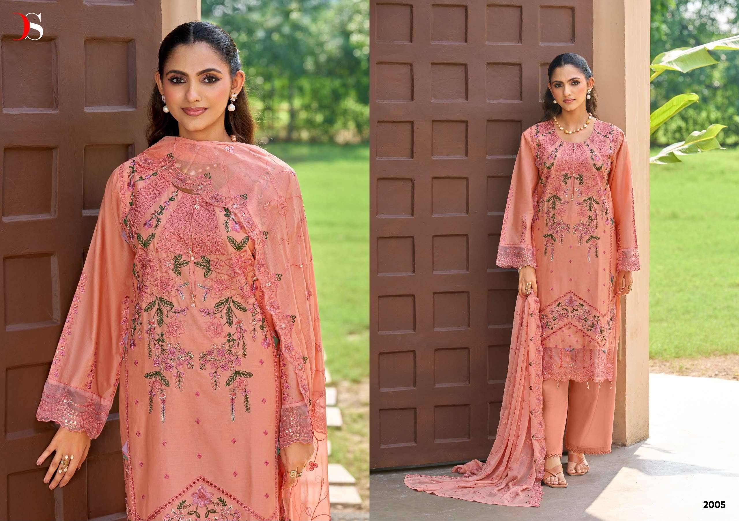 DEEPSY SUITS ELAF EXCLUSIVE VOL 2 LAWN COTTON DRESS MATERIAL 6 PCS CATALOG