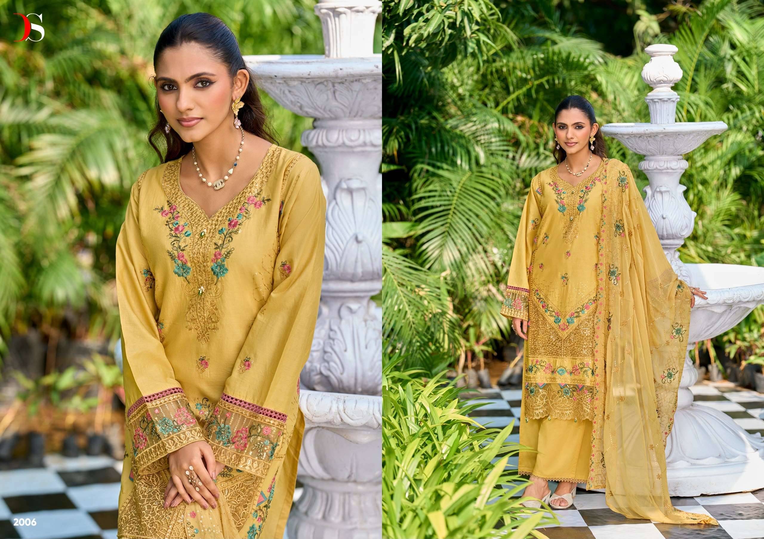 DEEPSY SUITS ELAF EXCLUSIVE VOL 2 LAWN COTTON DRESS MATERIAL 6 PCS CATALOG